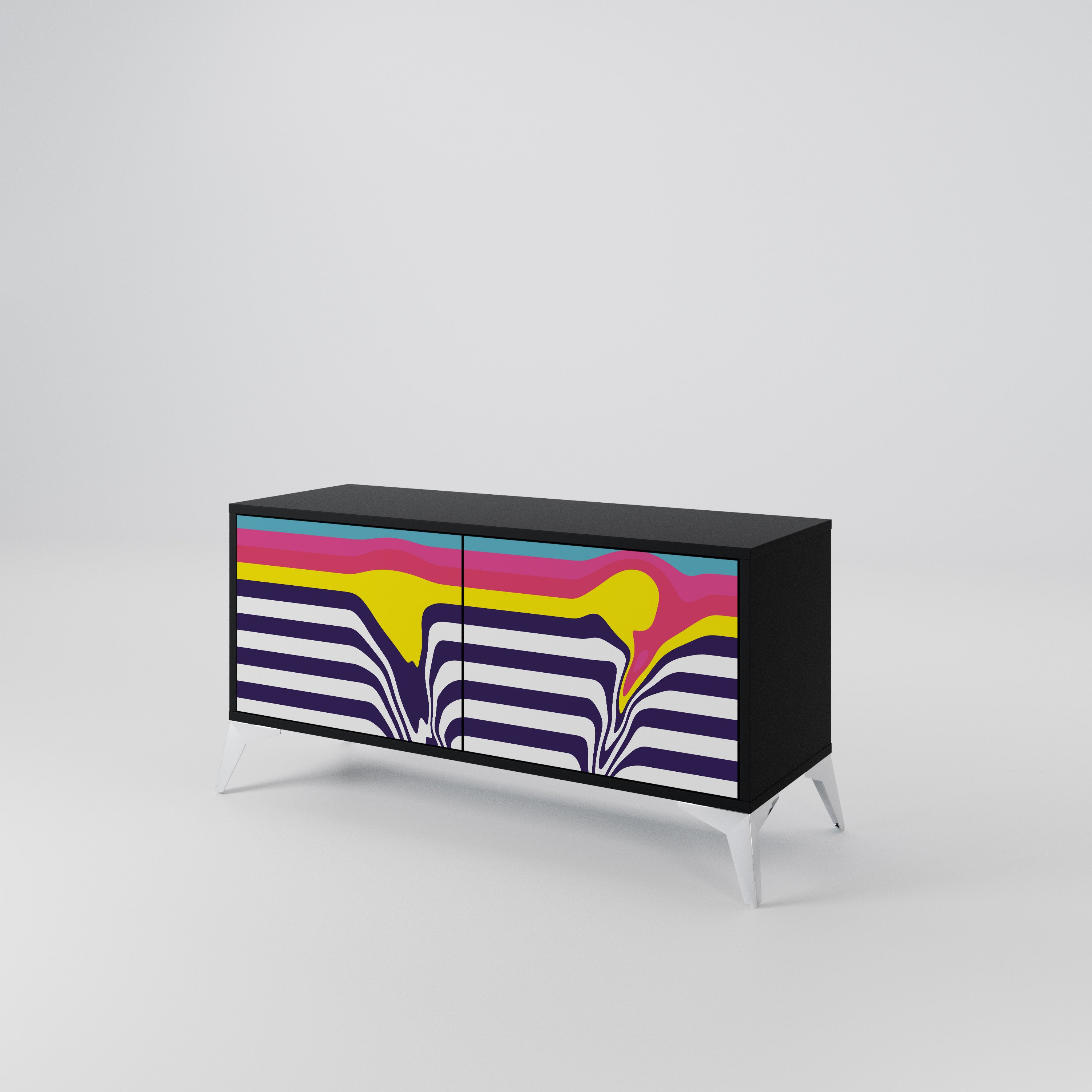 COLORFUL DIVERSION Kompaktowa szafka RTV 2-drzwiowa