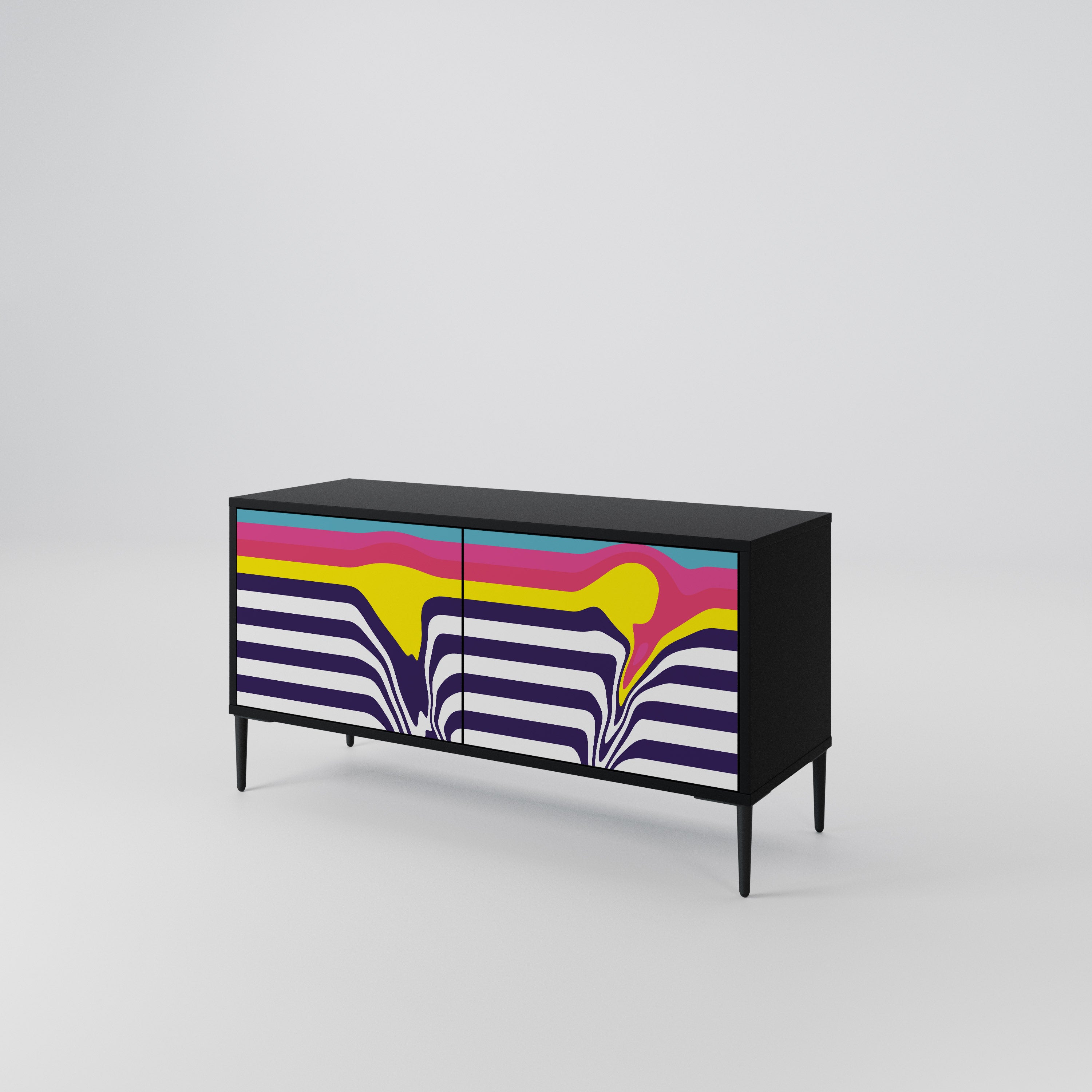 COLORFUL DIVERSION Kompaktowa szafka RTV 2-drzwiowa