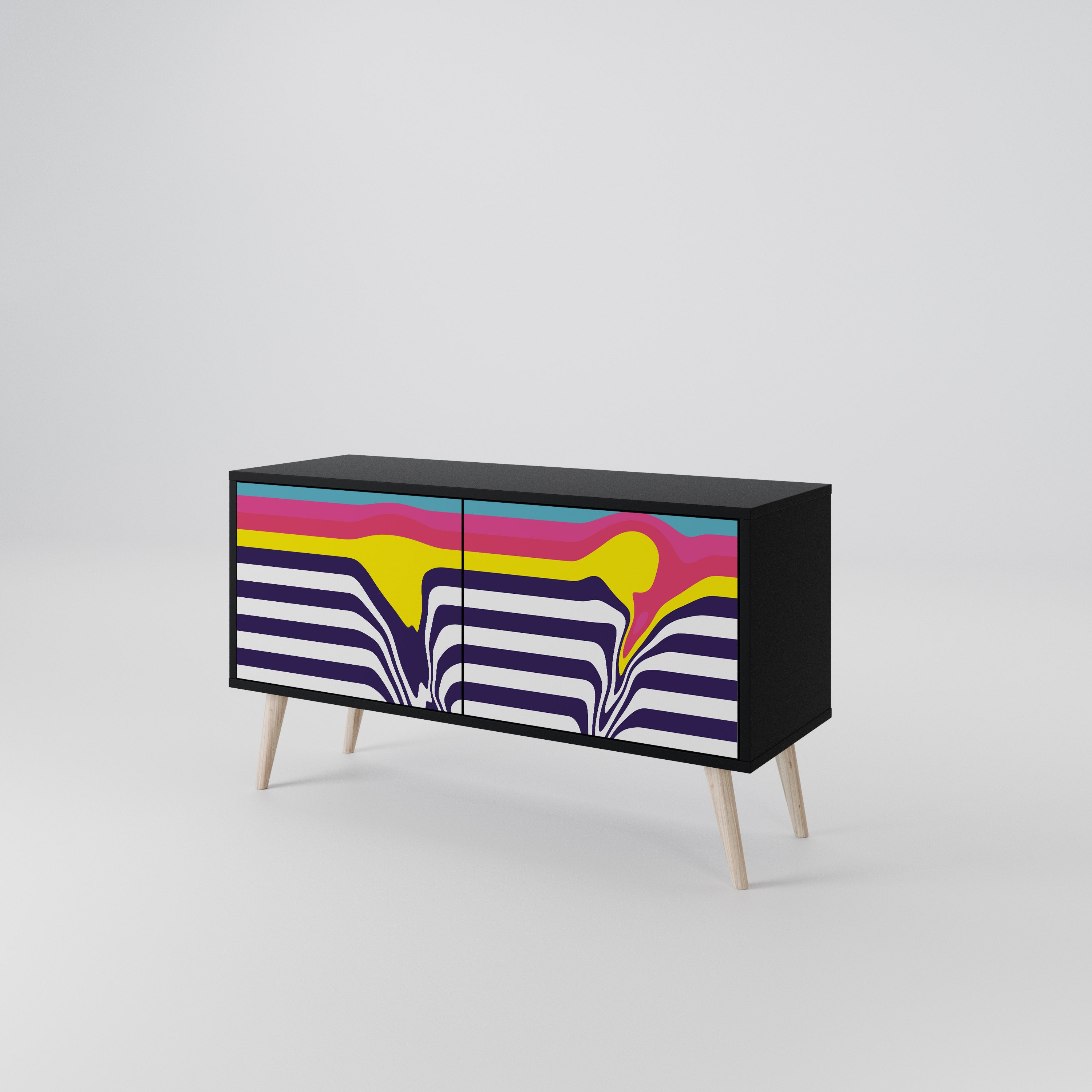 COLORFUL DIVERSION Kompaktowa szafka RTV 2-drzwiowa