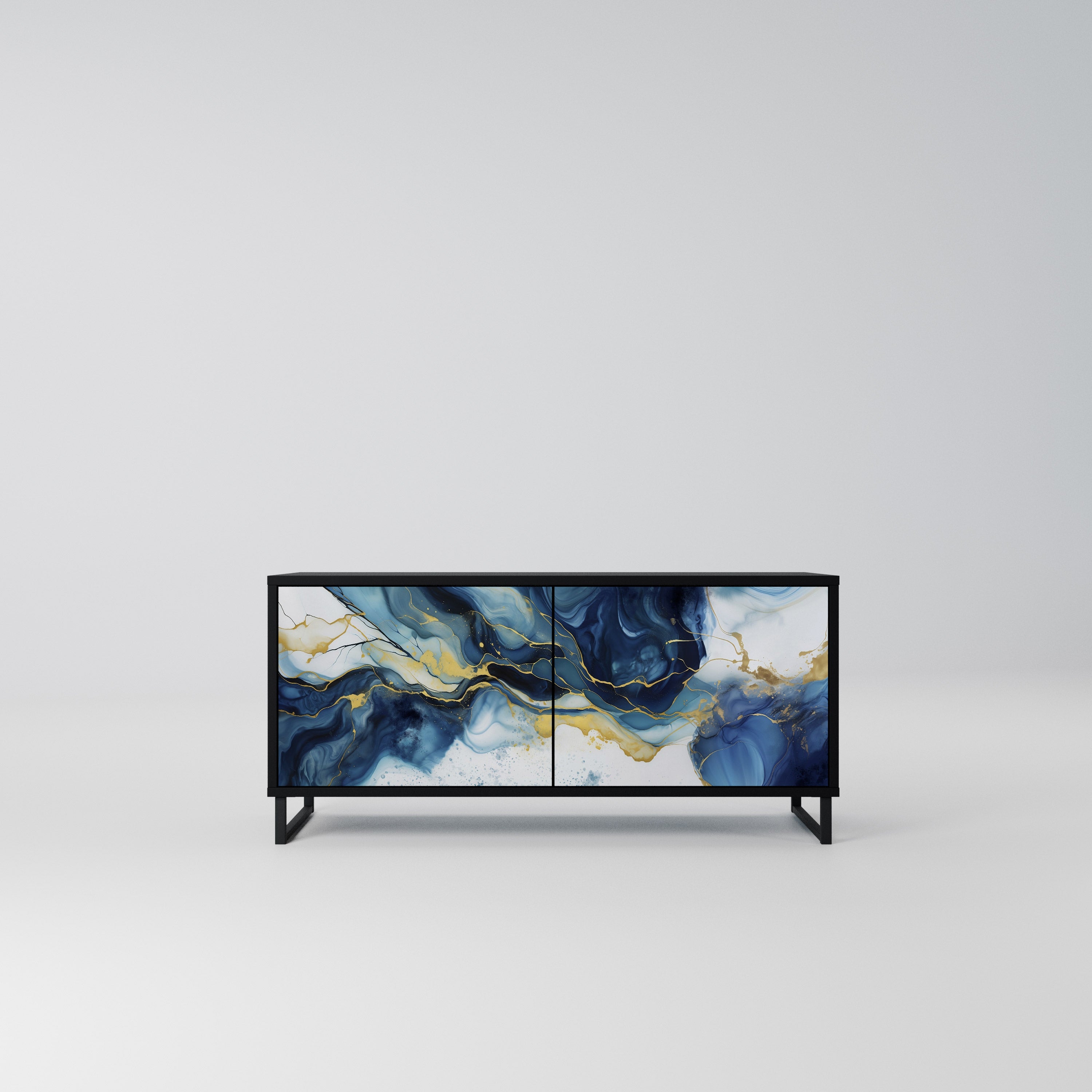 INKY MARBLE Kompaktowa szafka RTV 2-drzwiowa