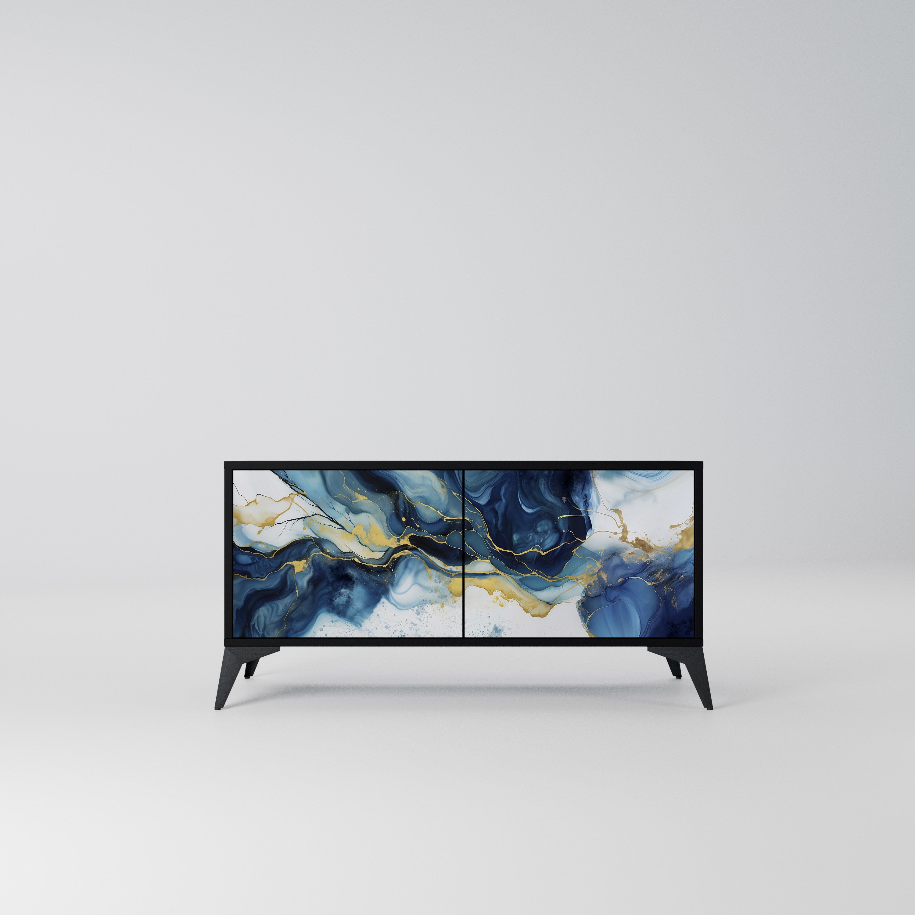 INKY MARBLE Kompaktowa szafka RTV 2-drzwiowa