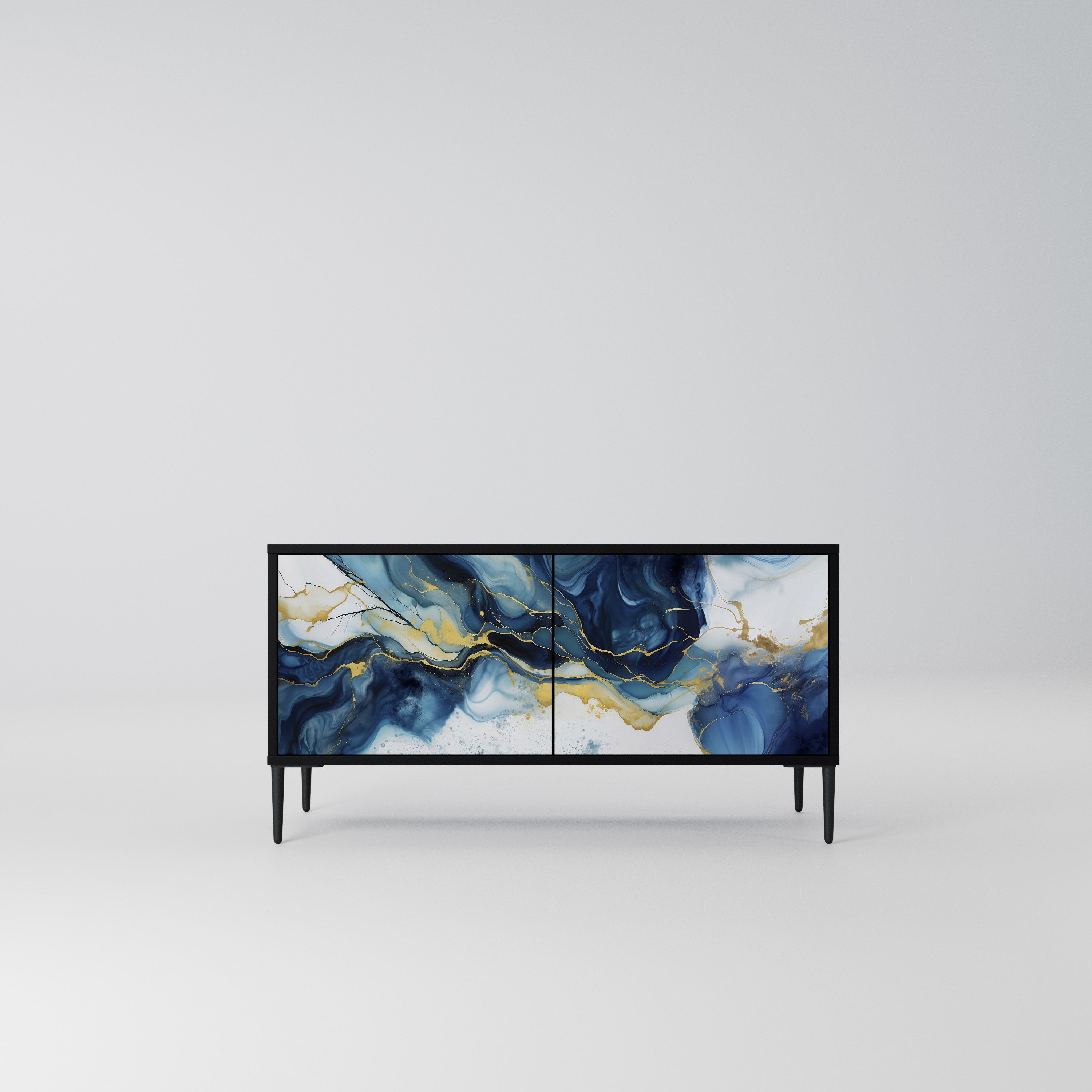 INKY MARBLE Kompaktowa szafka RTV 2-drzwiowa