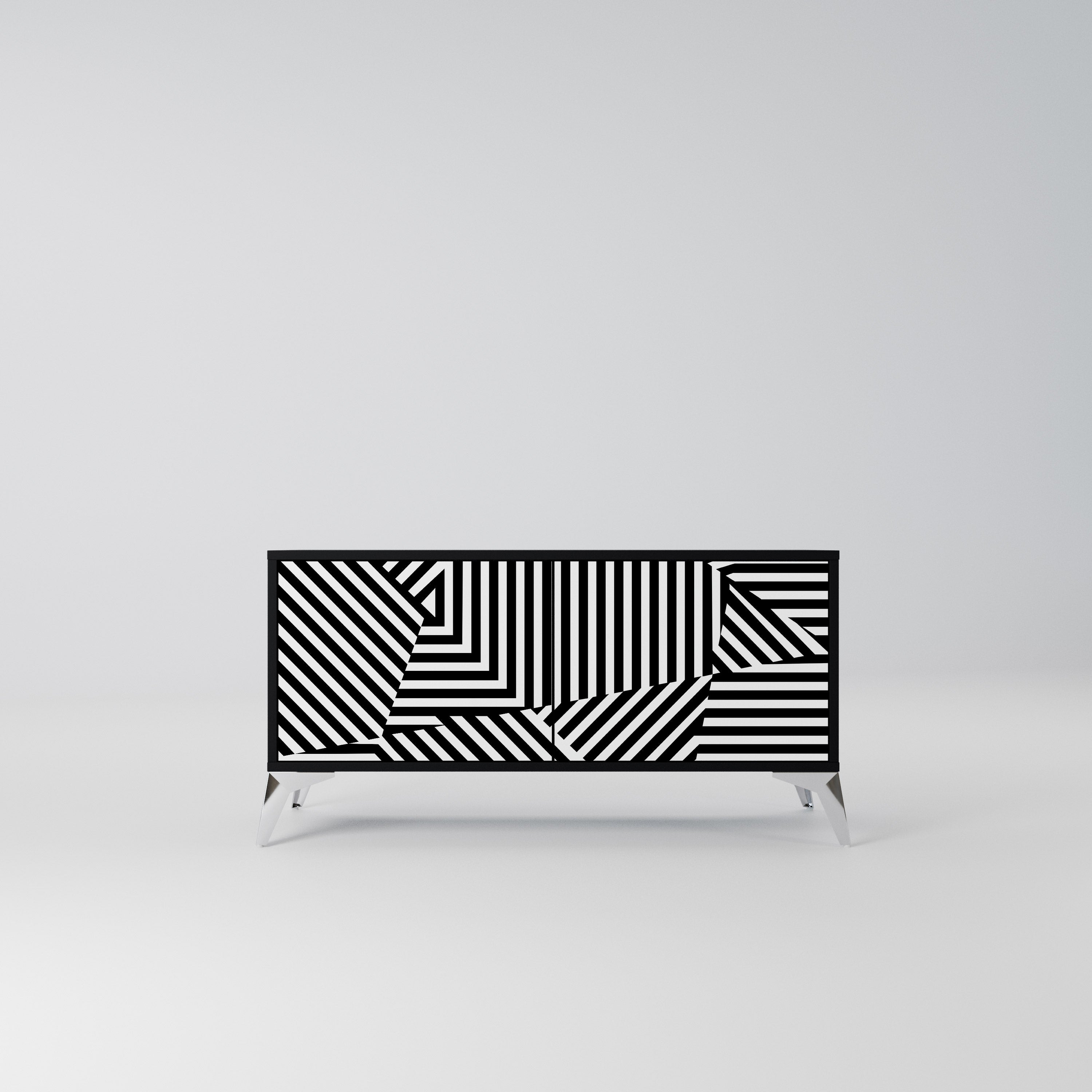 ILLUSIONARY LATTICE Kompaktowa szafka RTV 2-drzwiowa