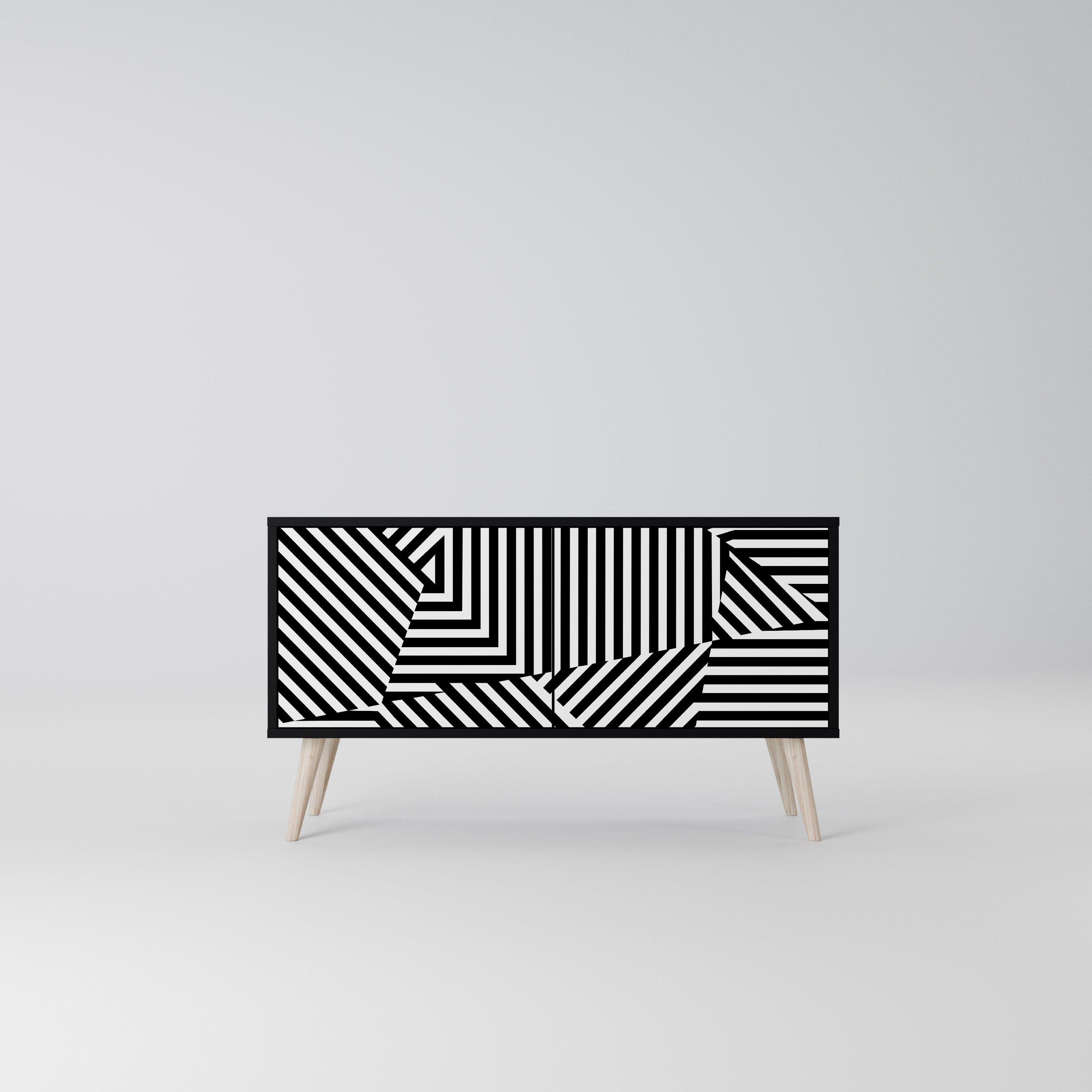 ILLUSIONARY LATTICE Kompaktowa szafka RTV 2-drzwiowa