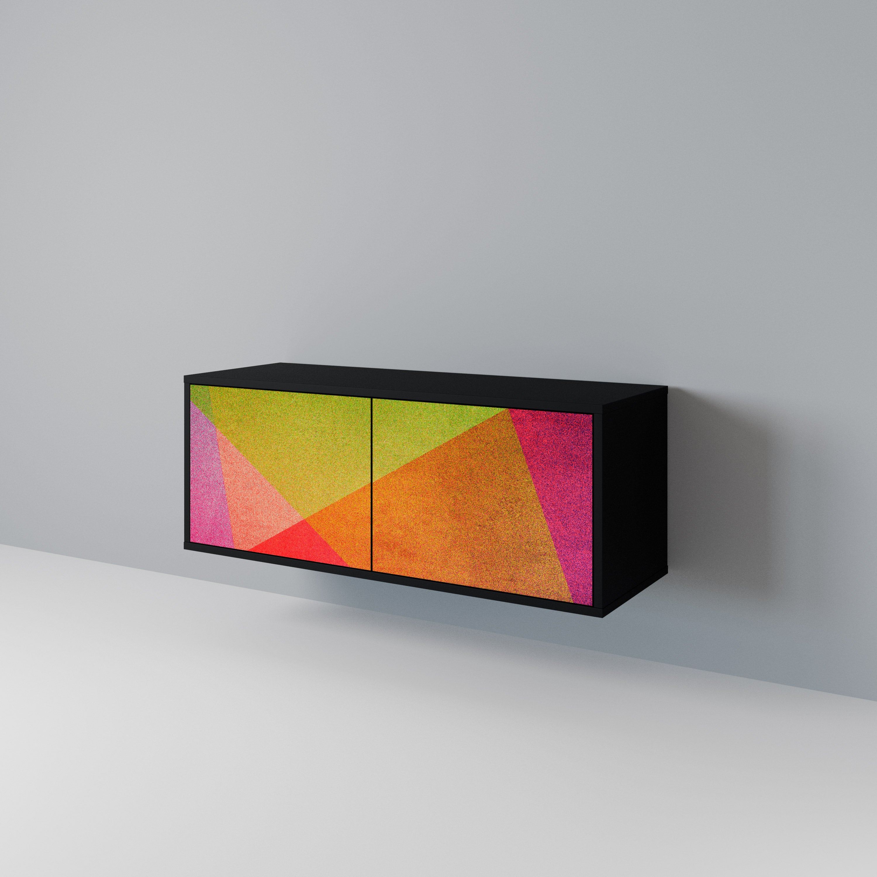 VIVID GEOMETRY Kompaktowa szafka RTV 2-drzwiowa
