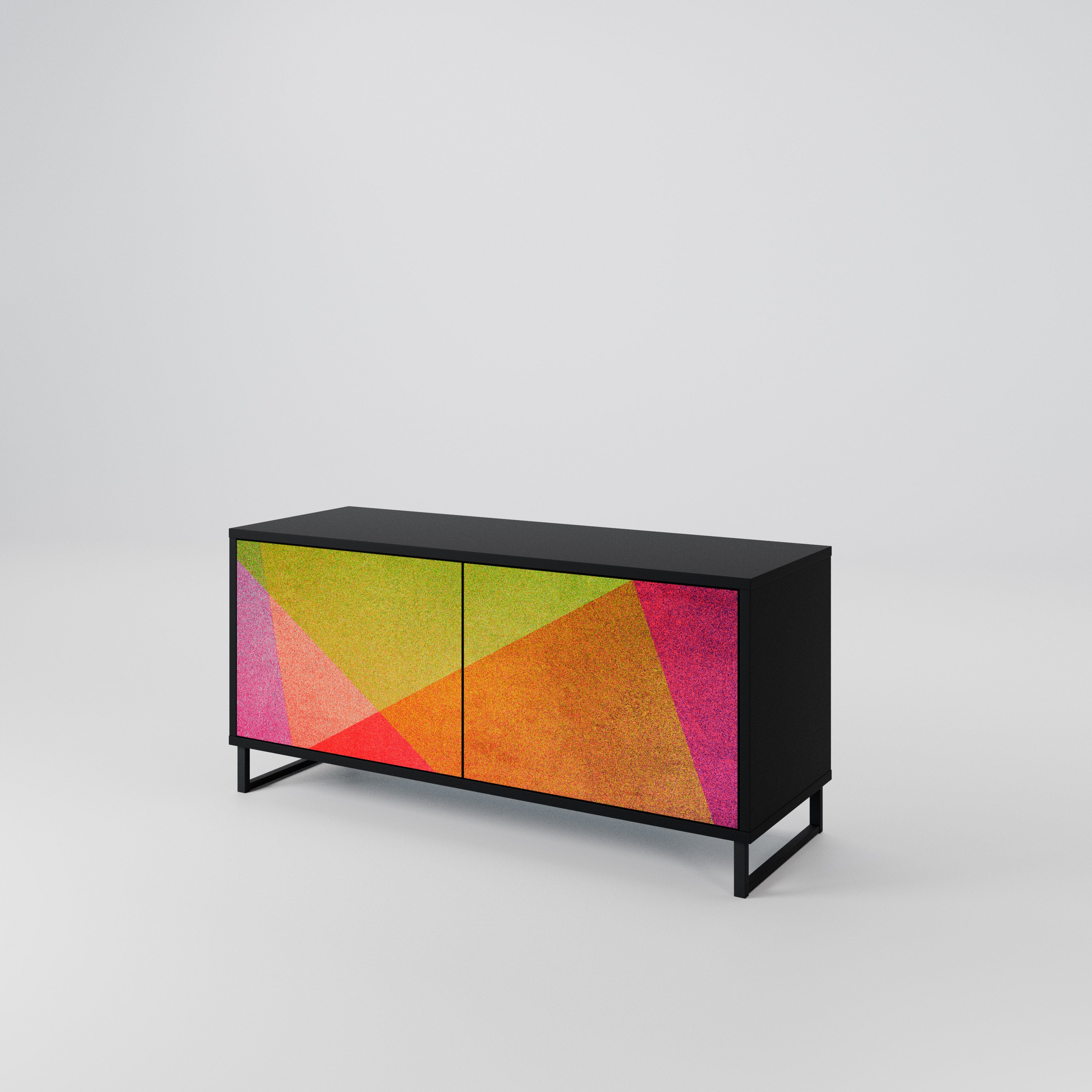 VIVID GEOMETRY Kompaktowa szafka RTV 2-drzwiowa