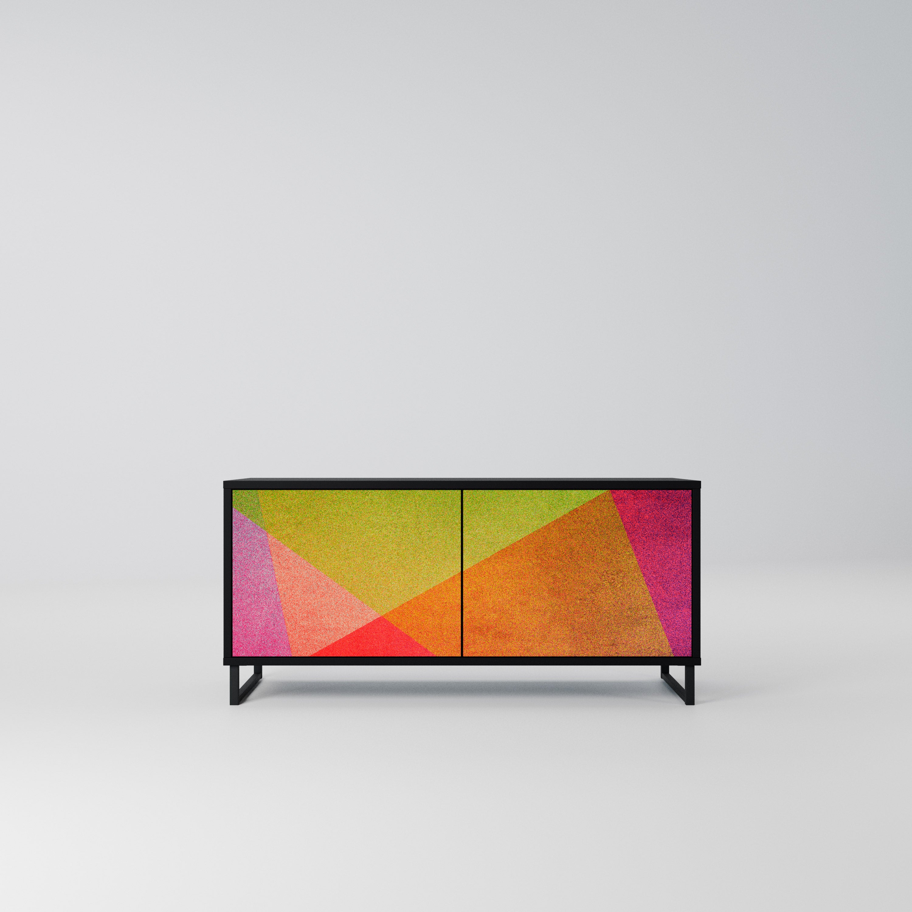 VIVID GEOMETRY Kompaktowa szafka RTV 2-drzwiowa