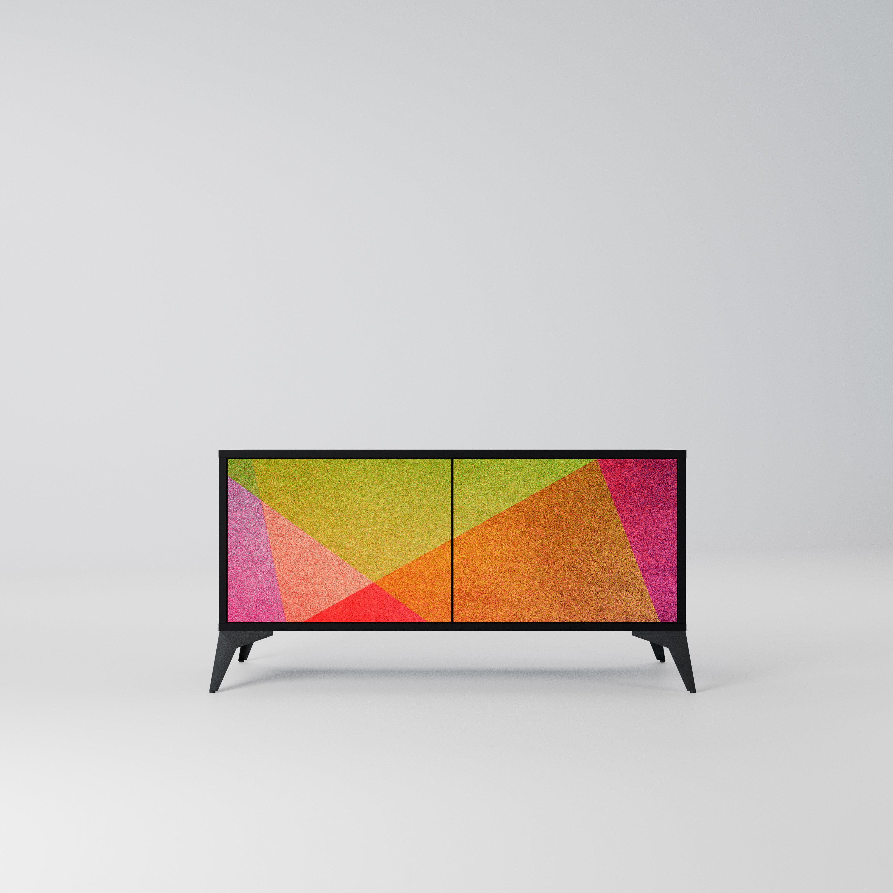 VIVID GEOMETRY Kompaktowa szafka RTV 2-drzwiowa