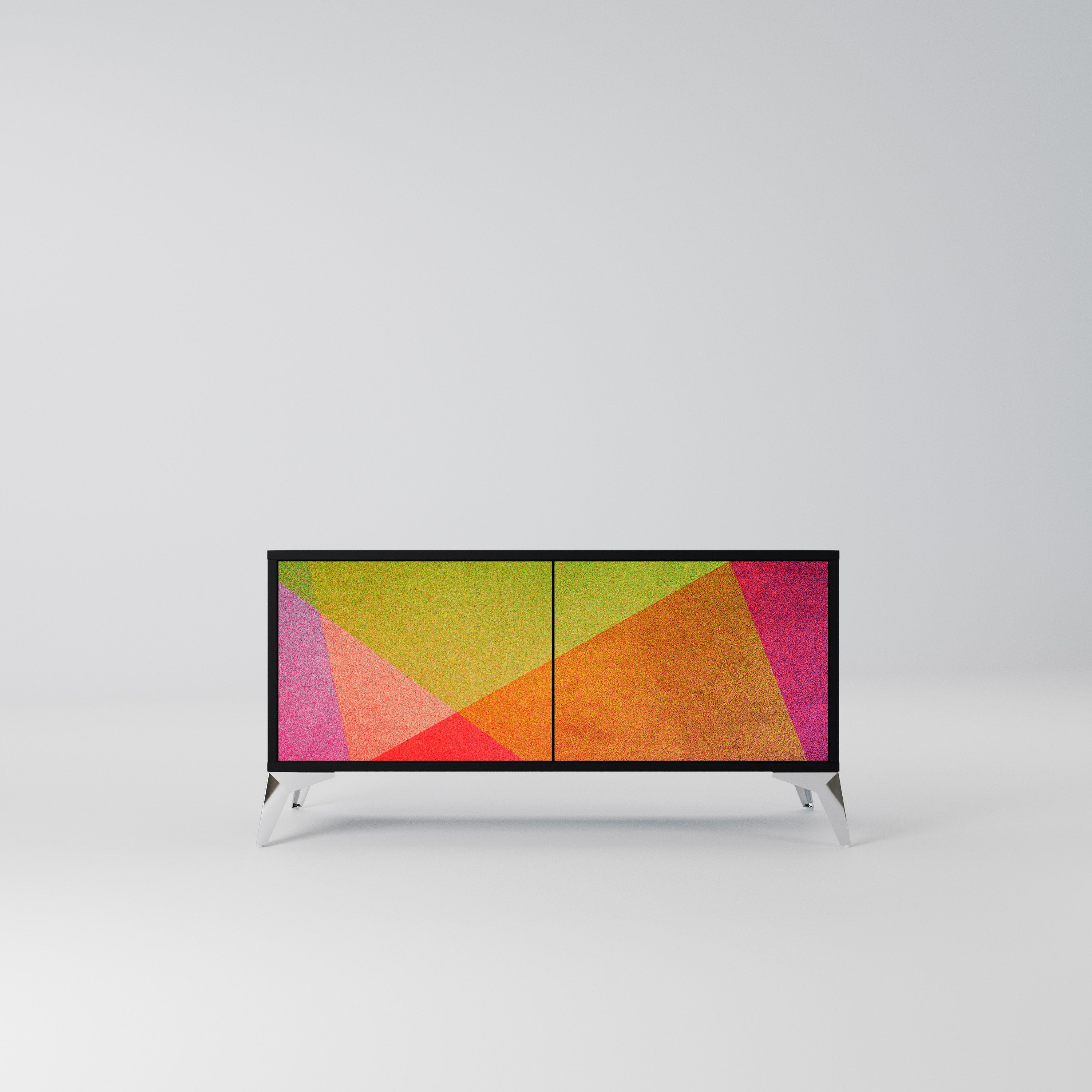 VIVID GEOMETRY Kompaktowa szafka RTV 2-drzwiowa