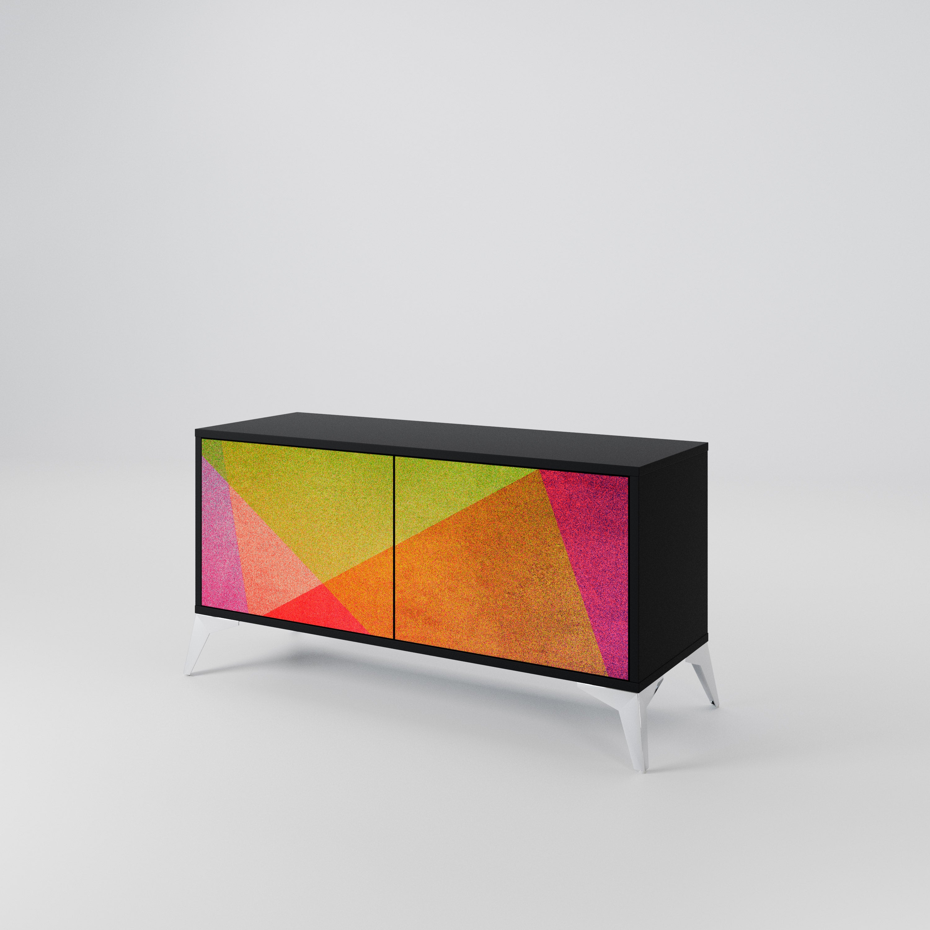 VIVID GEOMETRY Kompaktowa szafka RTV 2-drzwiowa