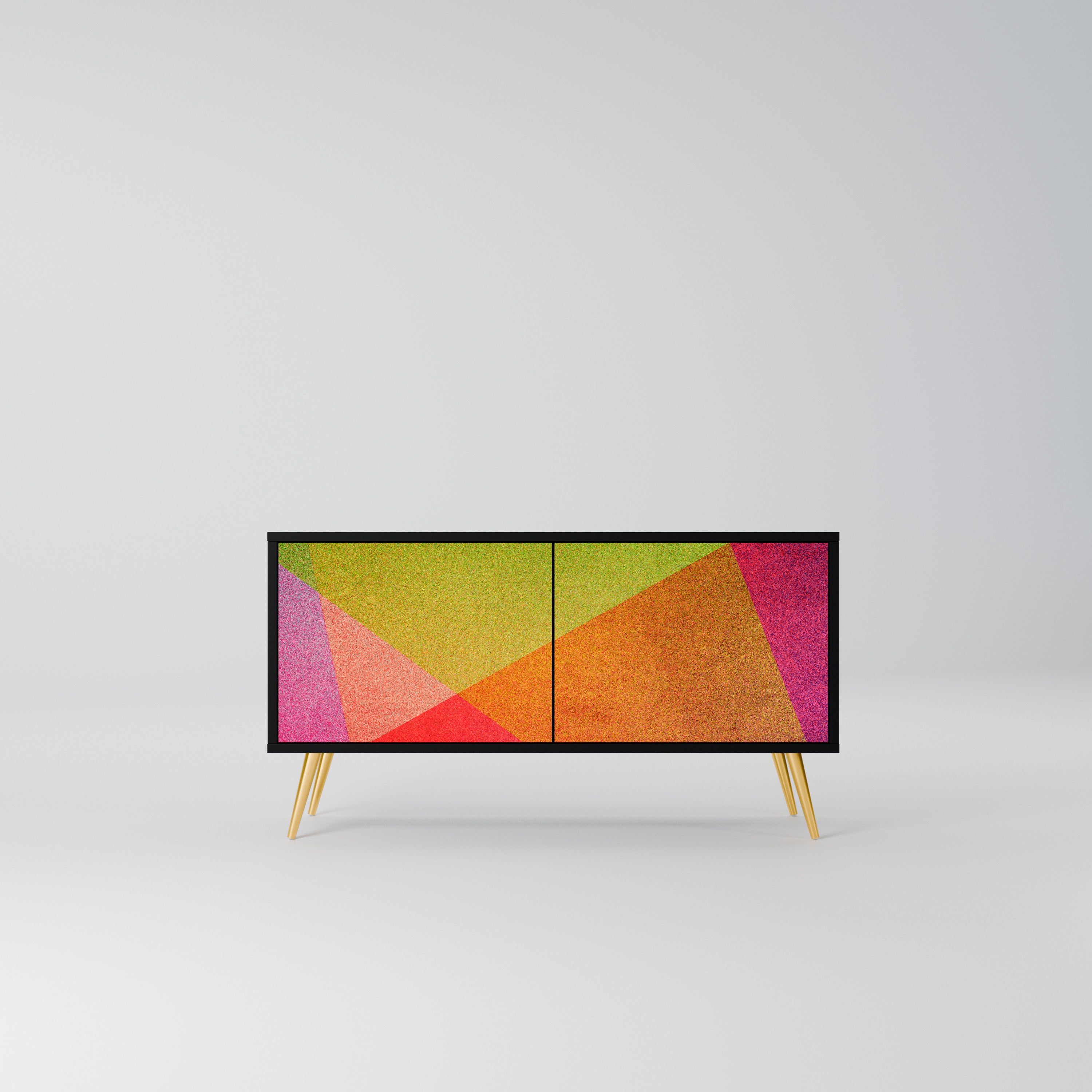VIVID GEOMETRY Kompaktowa szafka RTV 2-drzwiowa