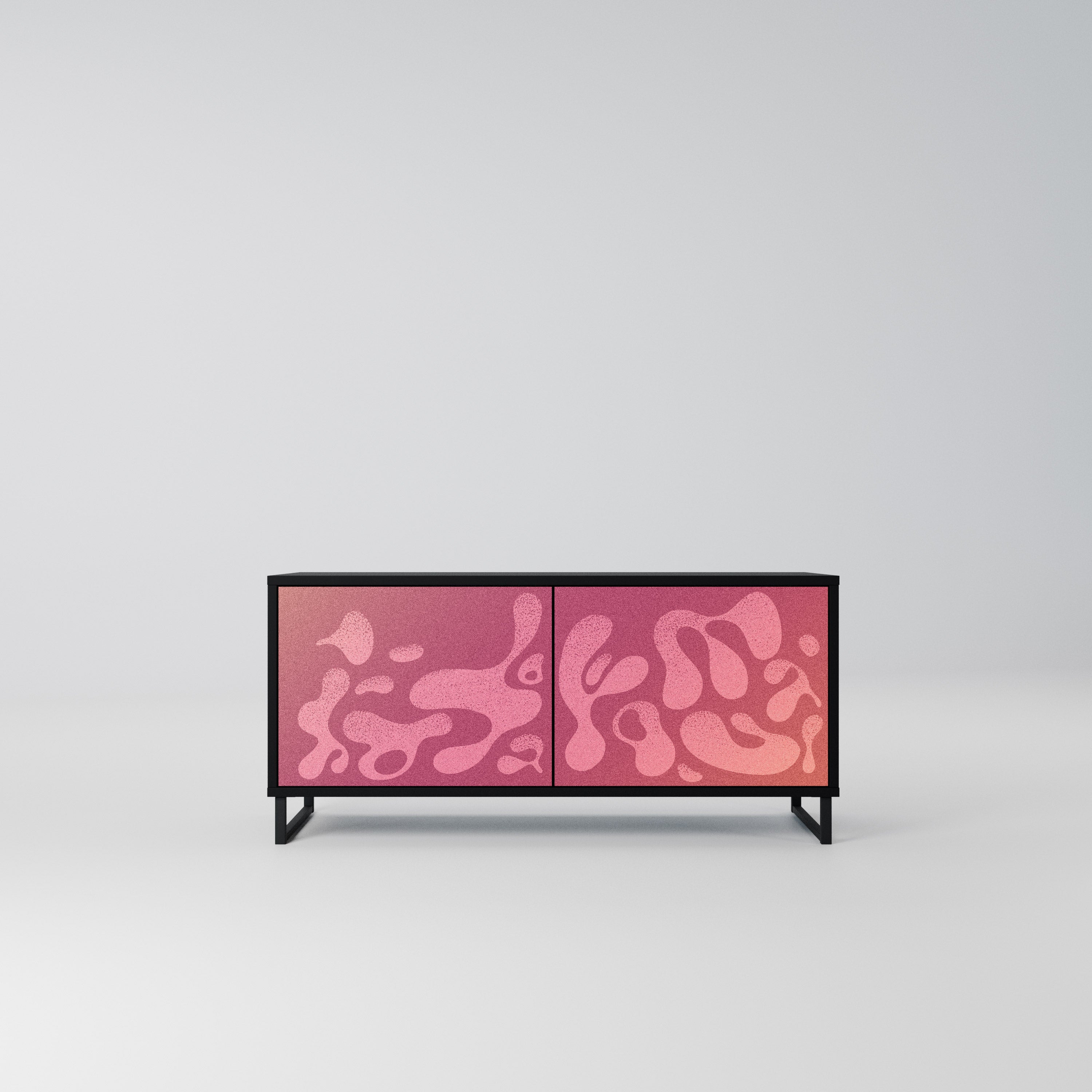 IRREGULAR PINK Kompaktowa szafka RTV 2-drzwiowa