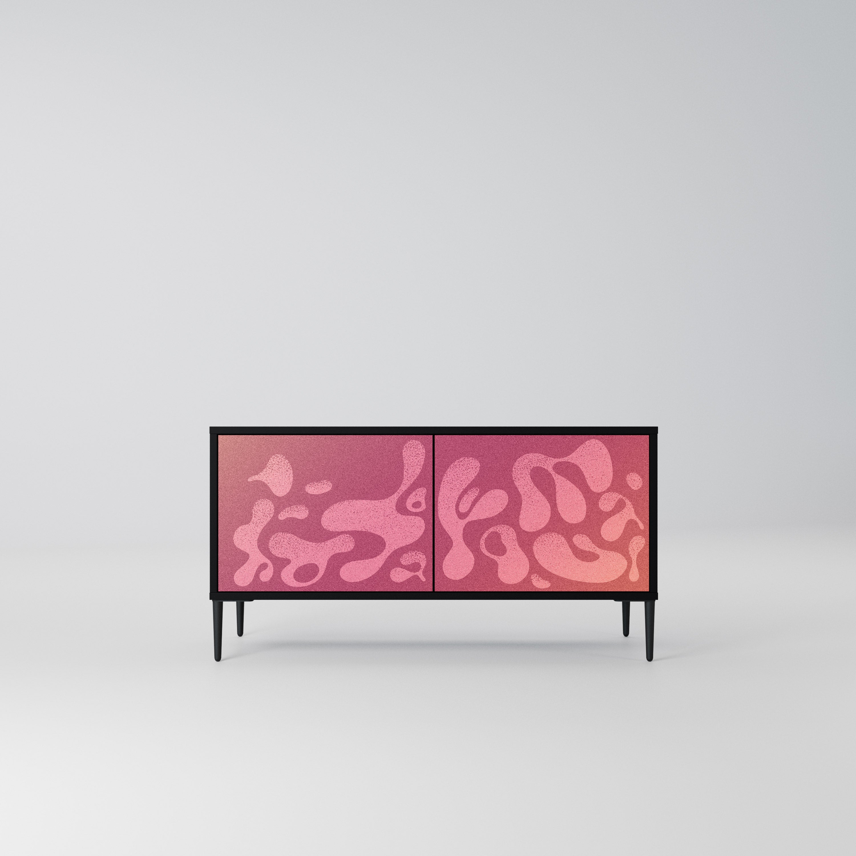 IRREGULAR PINK Kompaktowa szafka RTV 2-drzwiowa
