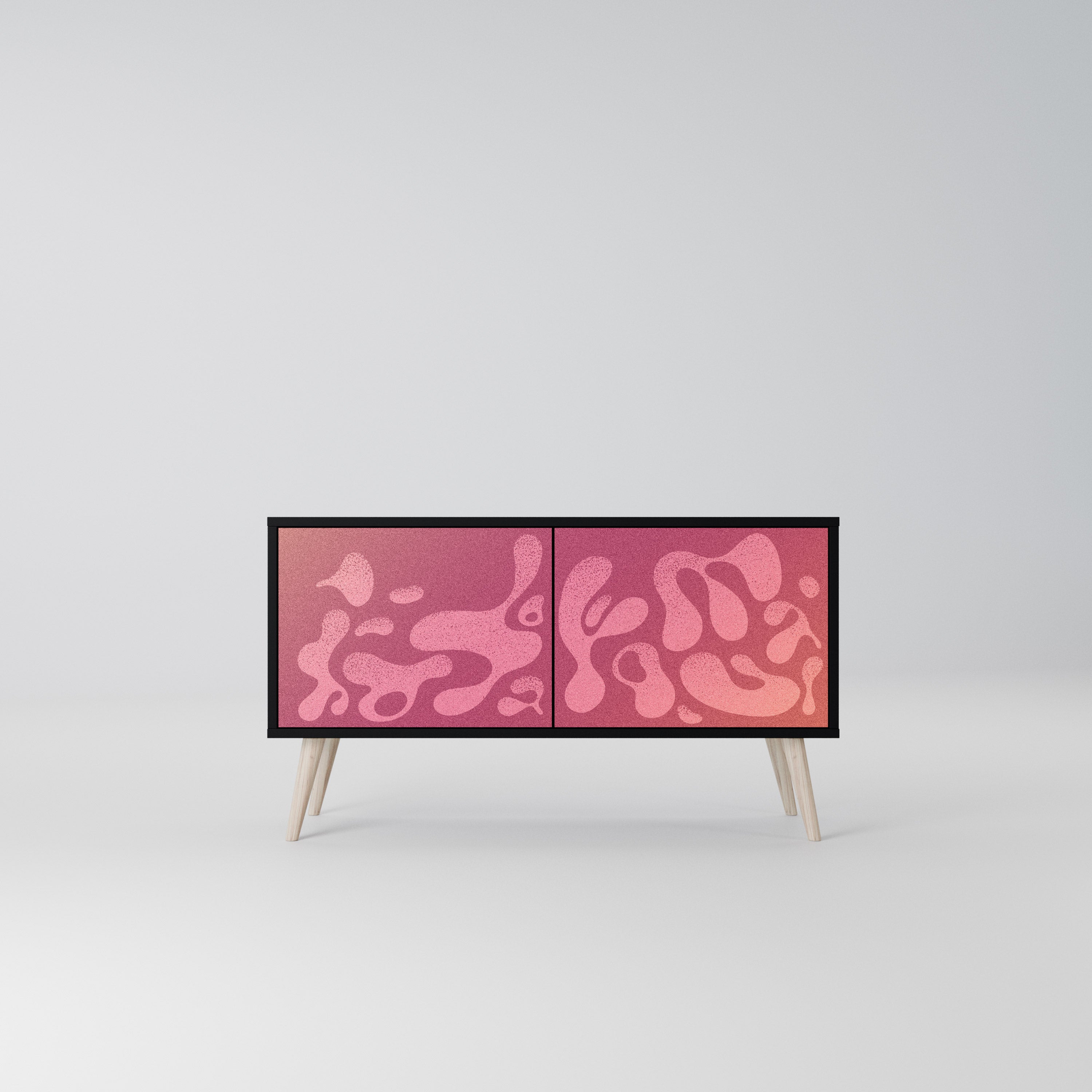 IRREGULAR PINK Kompaktowa szafka RTV 2-drzwiowa