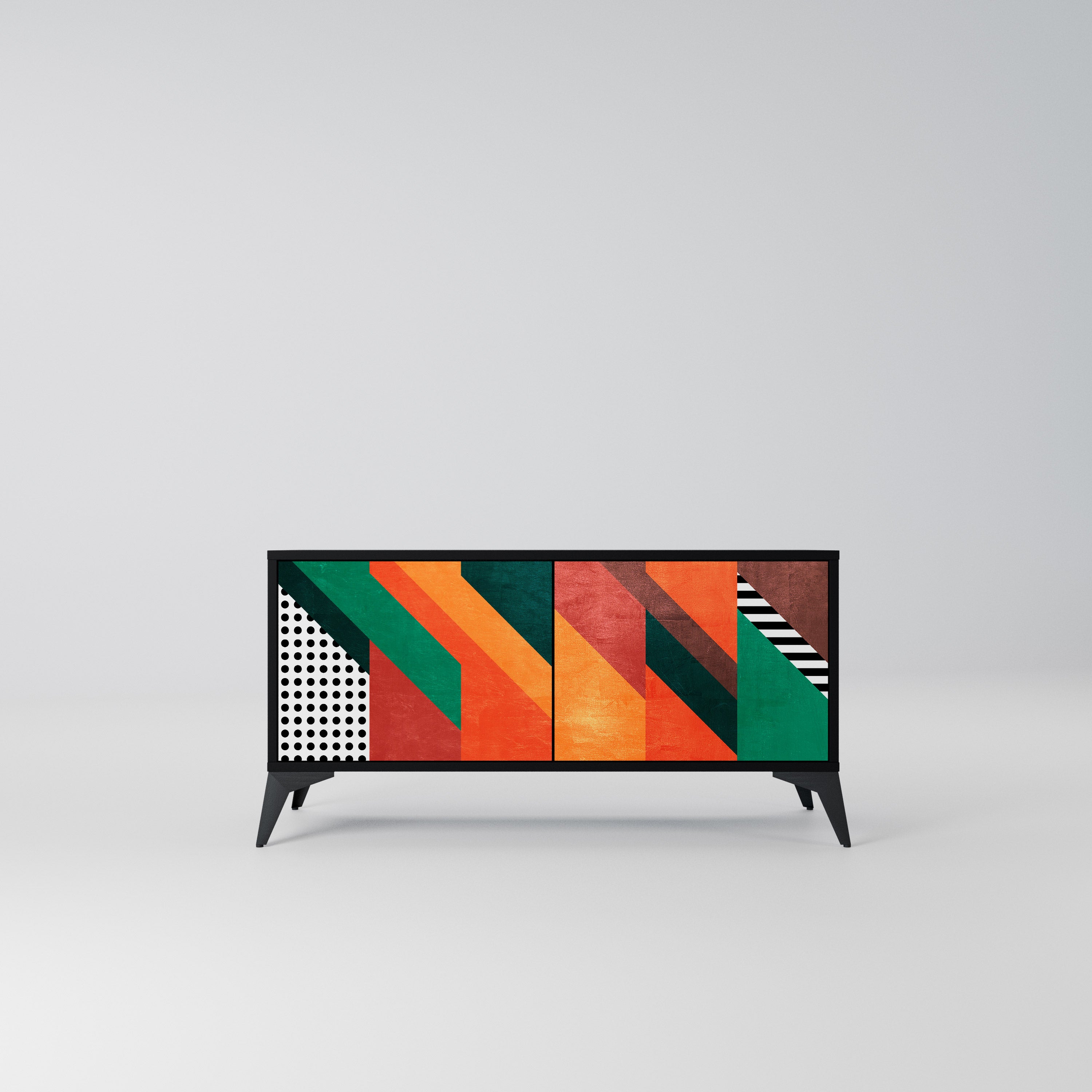 MAKESHIFT ARTISTRY Kompaktowa szafka RTV 2-drzwiowa