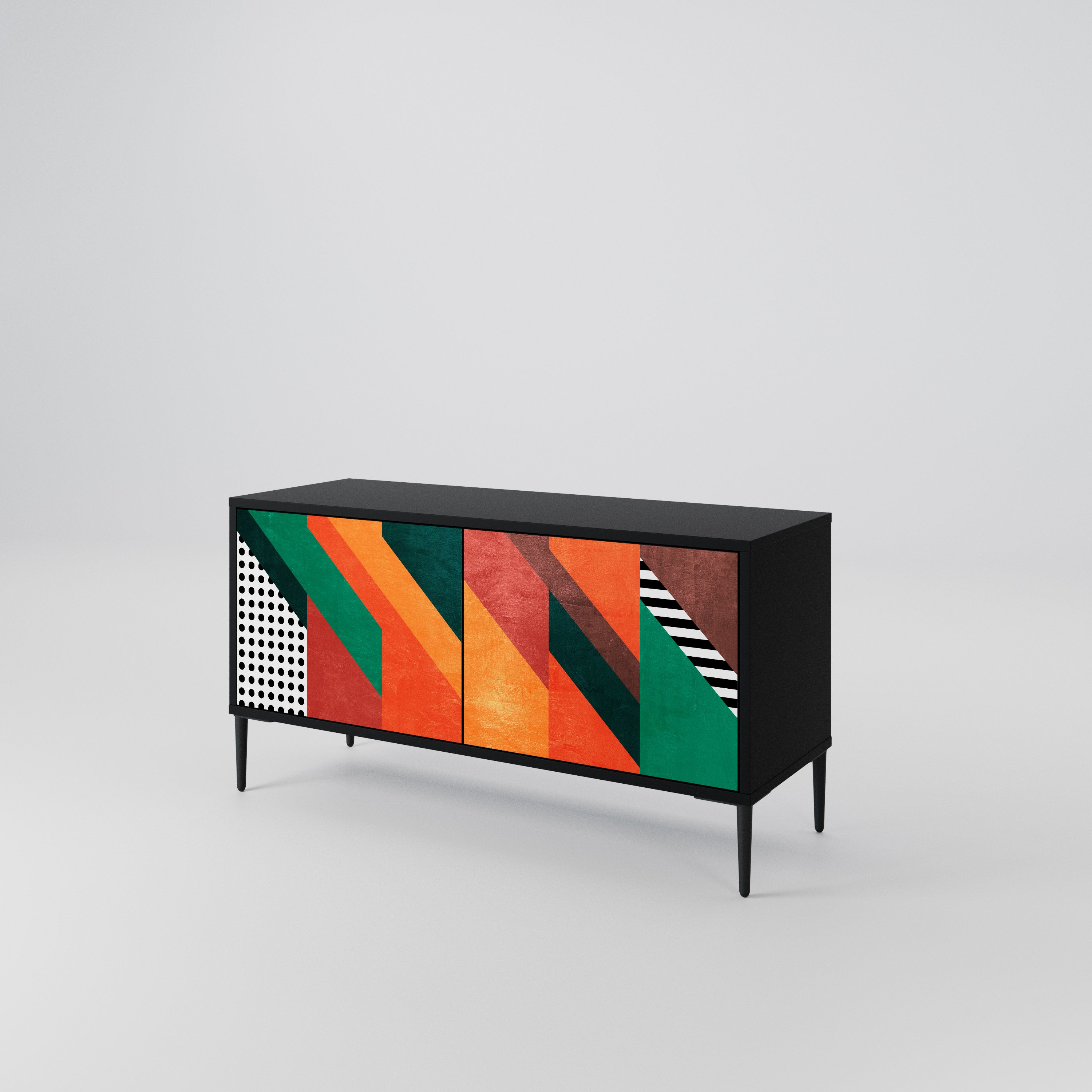 MAKESHIFT ARTISTRY Kompaktowa szafka RTV 2-drzwiowa
