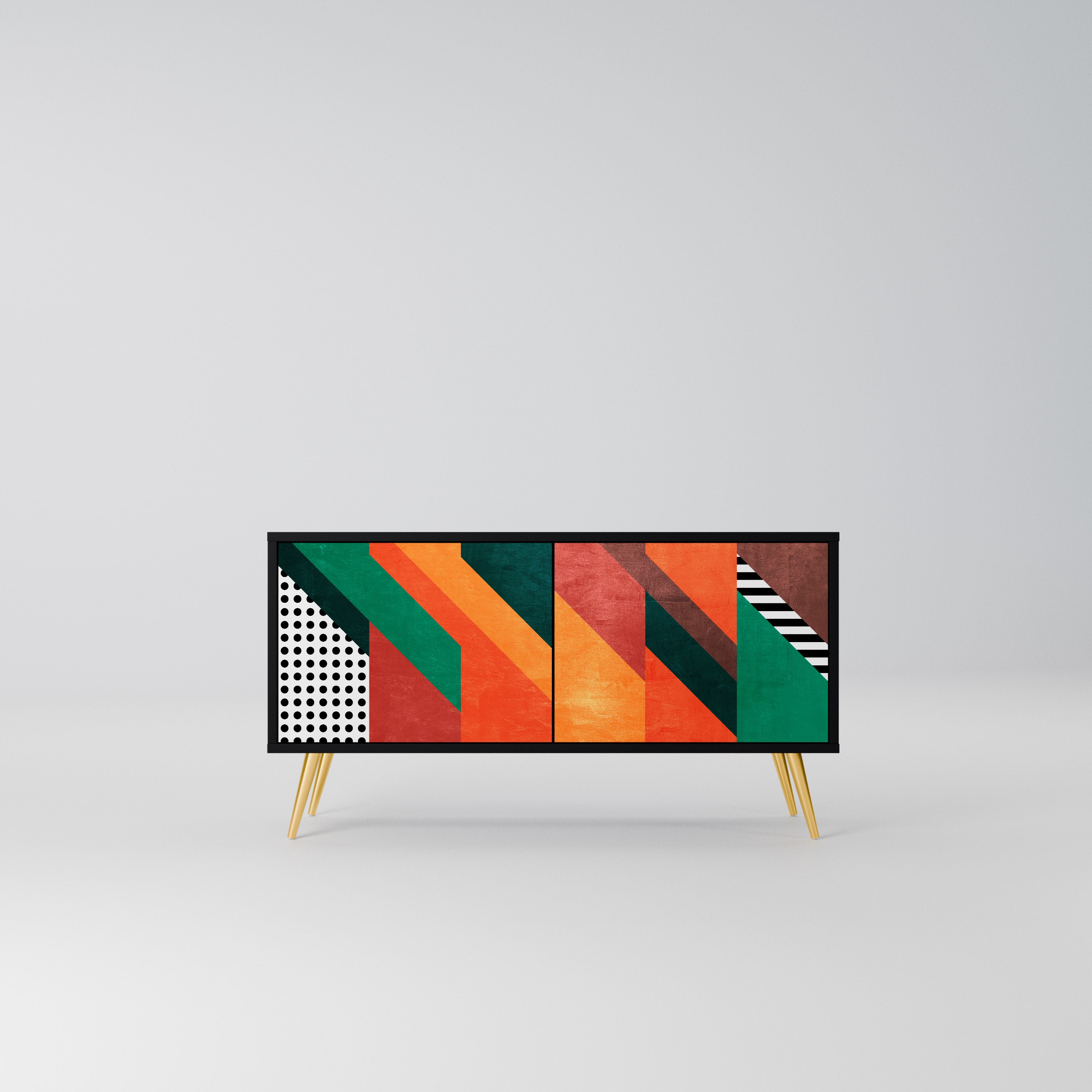 MAKESHIFT ARTISTRY Kompaktowa szafka RTV 2-drzwiowa