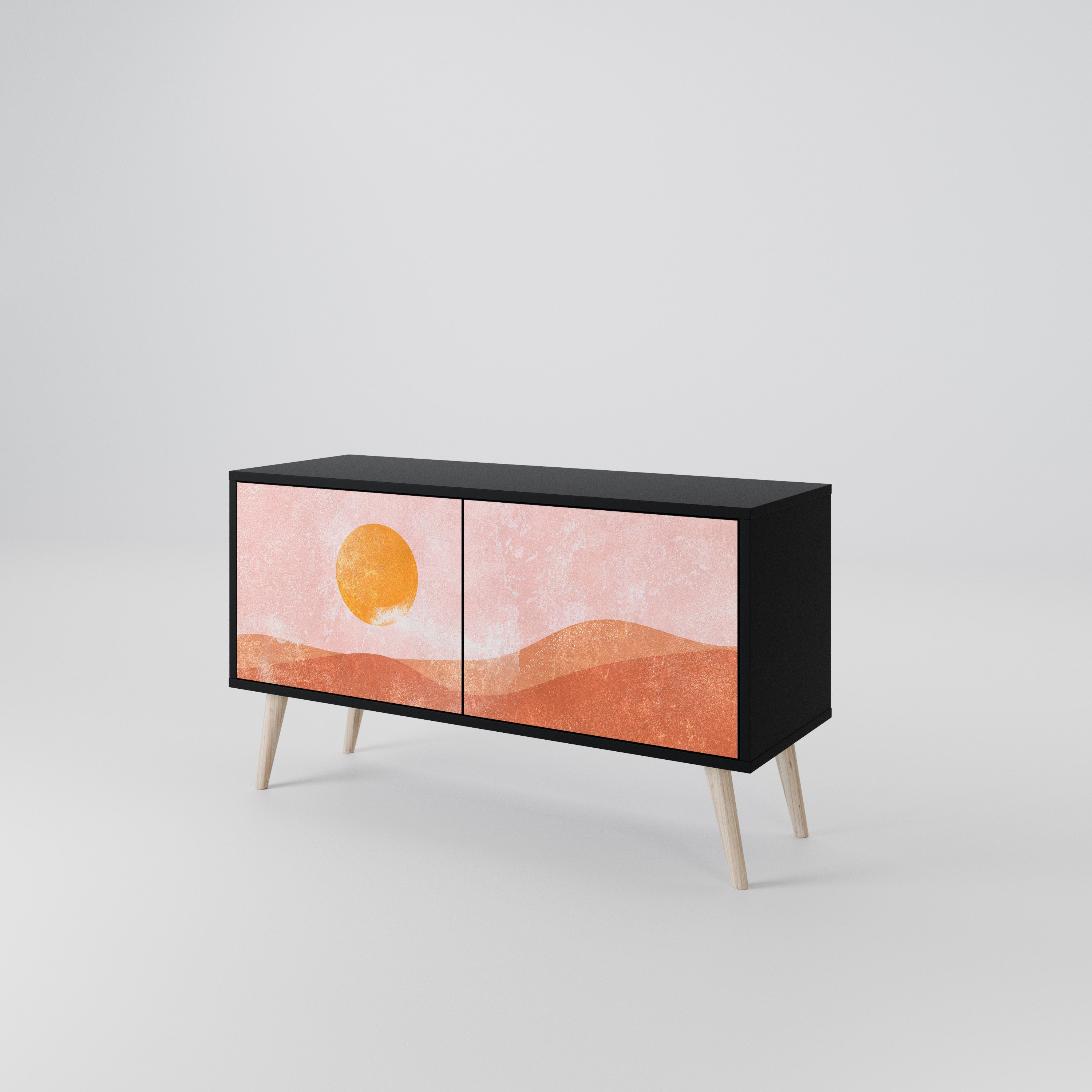 LUMINOUS SUNLIGHT Kompaktowa szafka RTV 2-drzwiowa