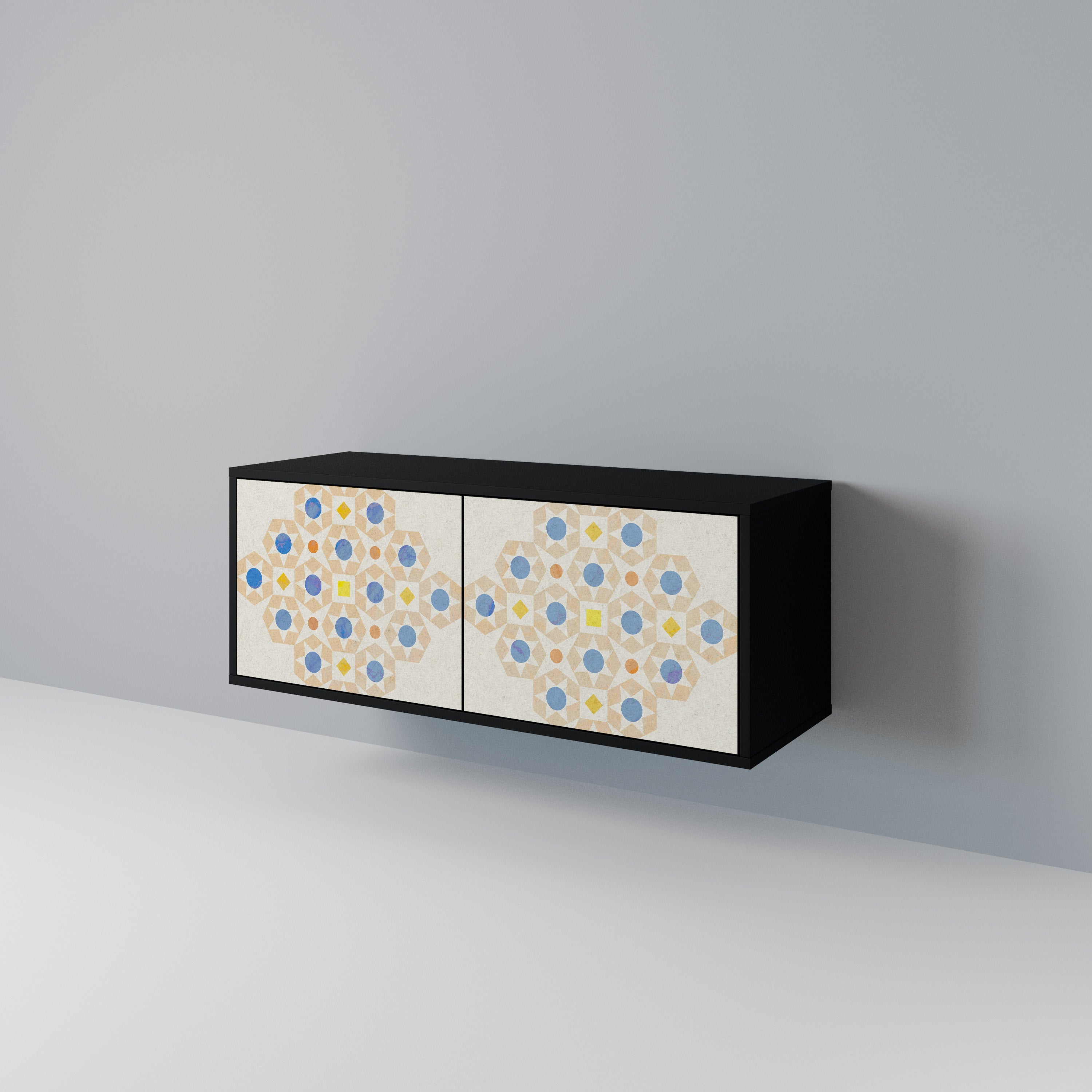 PATTERNED PRISM Kompaktowa szafka RTV 2-drzwiowa