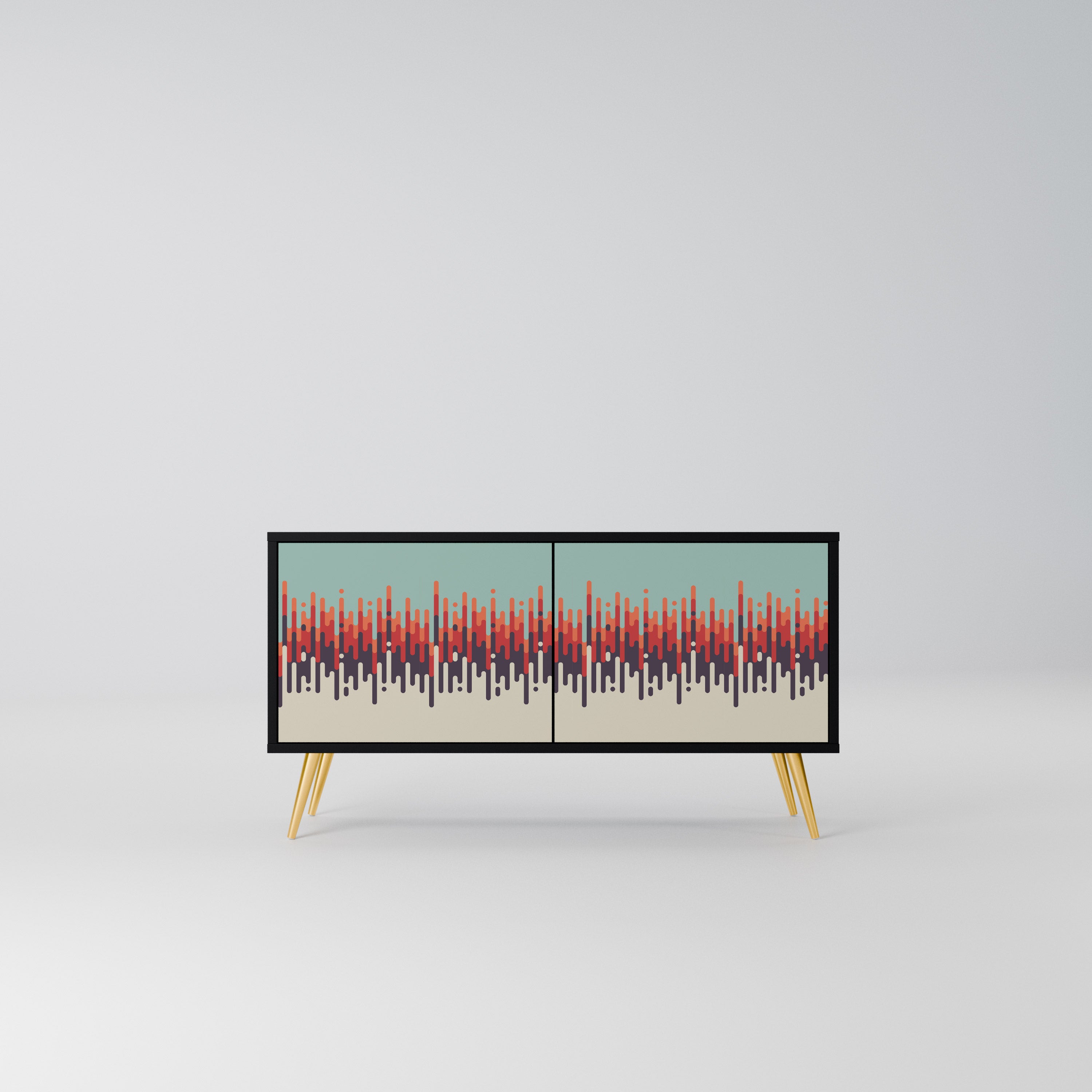 CHROMA CONTOURS Kompaktowa szafka RTV 2-drzwiowa