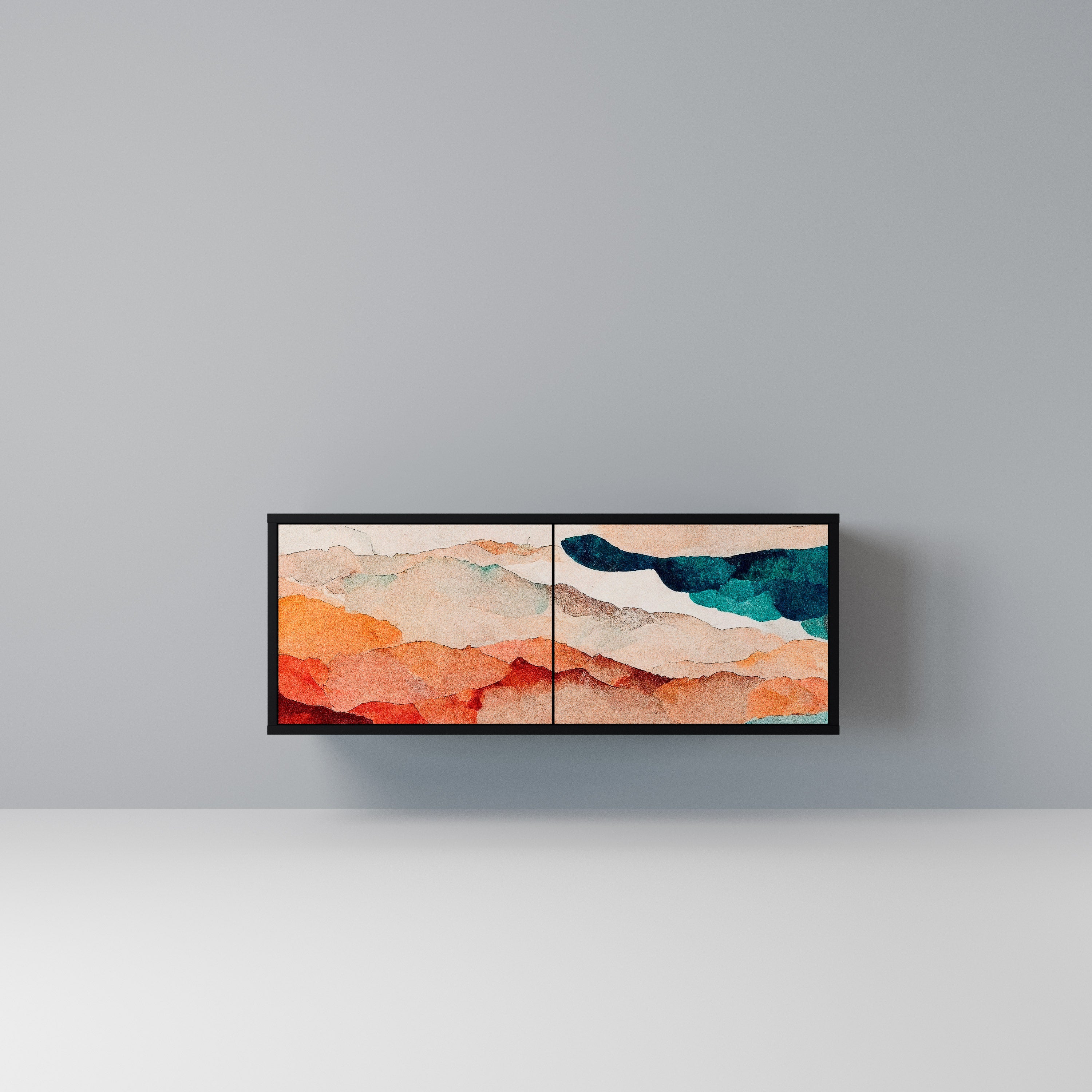 ABSTRACT LANDSCAPE Kompaktowa szafka RTV 2-drzwiowa