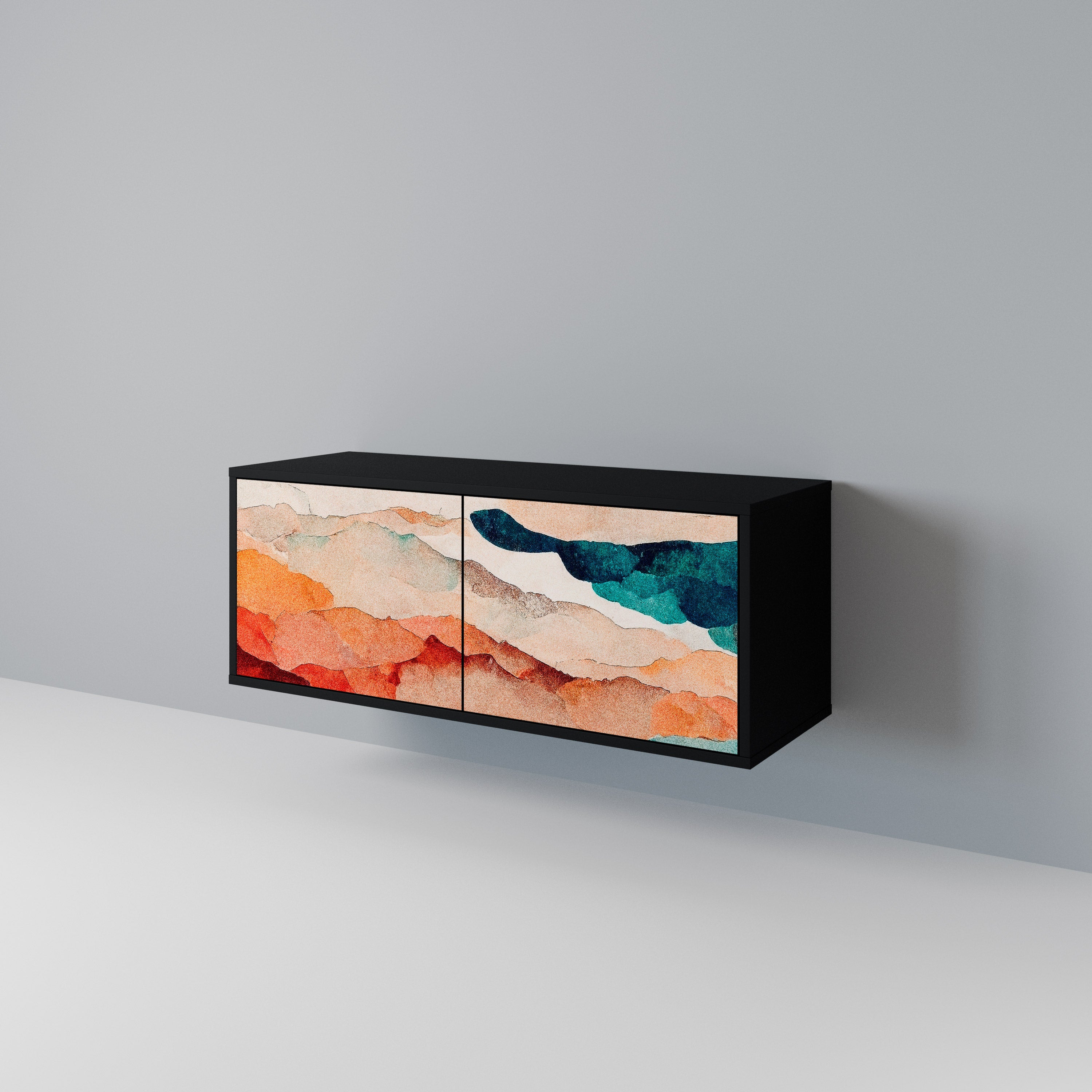 ABSTRACT LANDSCAPE Kompaktowa szafka RTV 2-drzwiowa