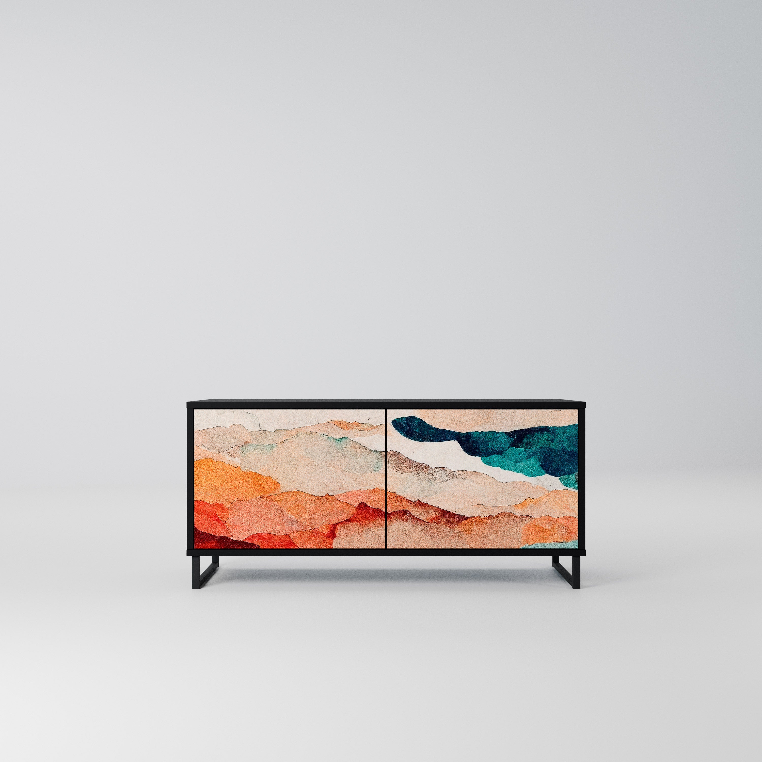 ABSTRACT LANDSCAPE Kompaktowa szafka RTV 2-drzwiowa