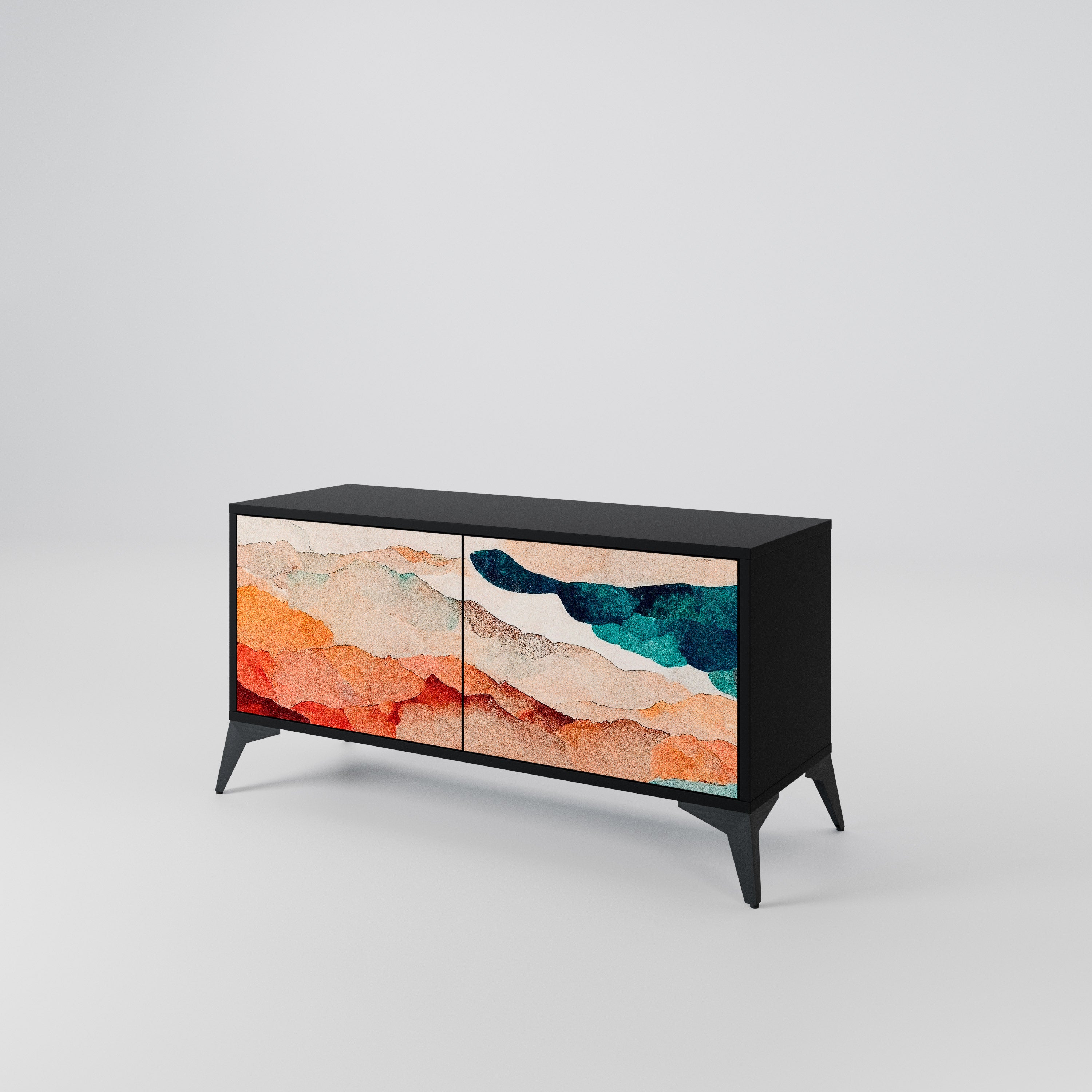 ABSTRACT LANDSCAPE Kompaktowa szafka RTV 2-drzwiowa