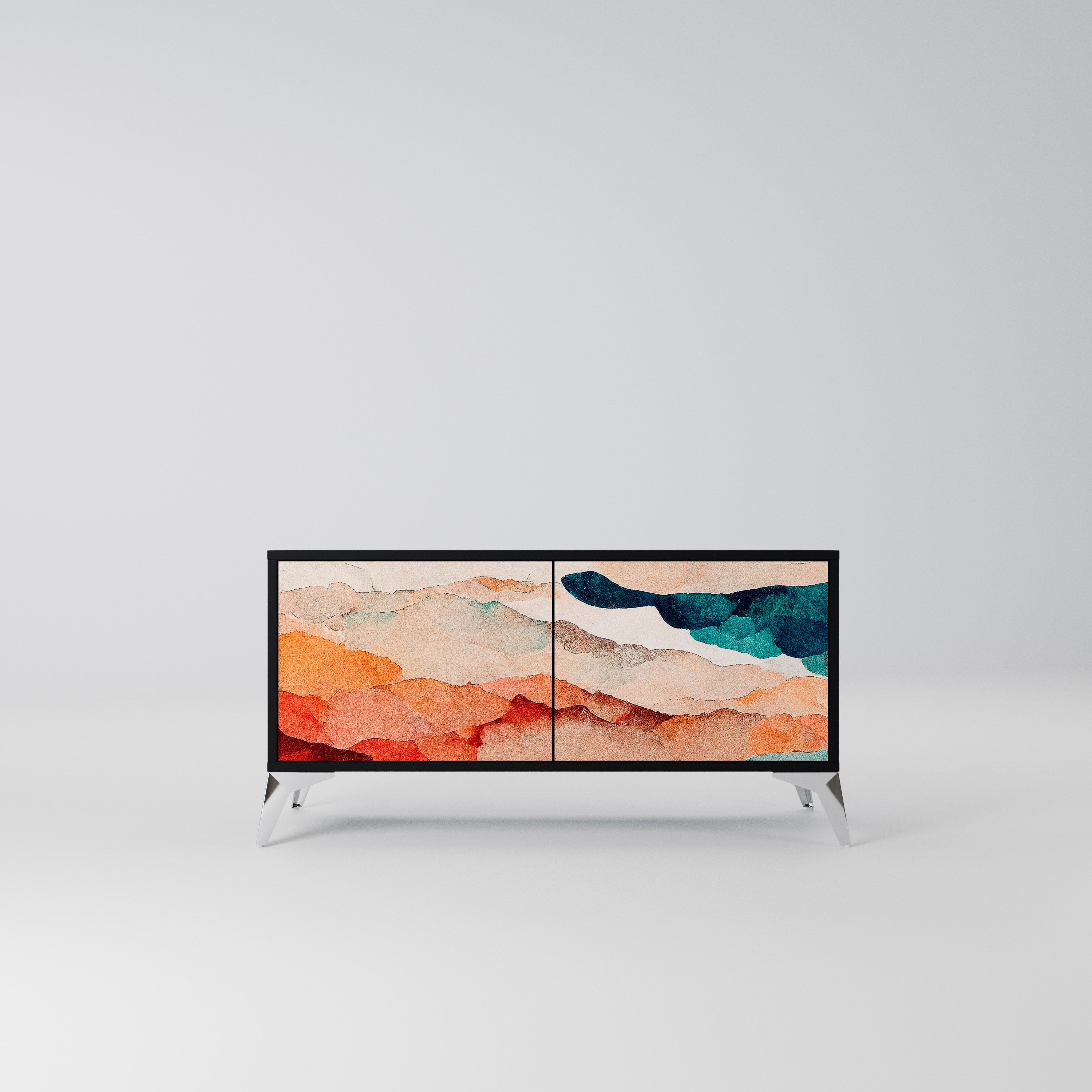 ABSTRACT LANDSCAPE Kompaktowa szafka RTV 2-drzwiowa