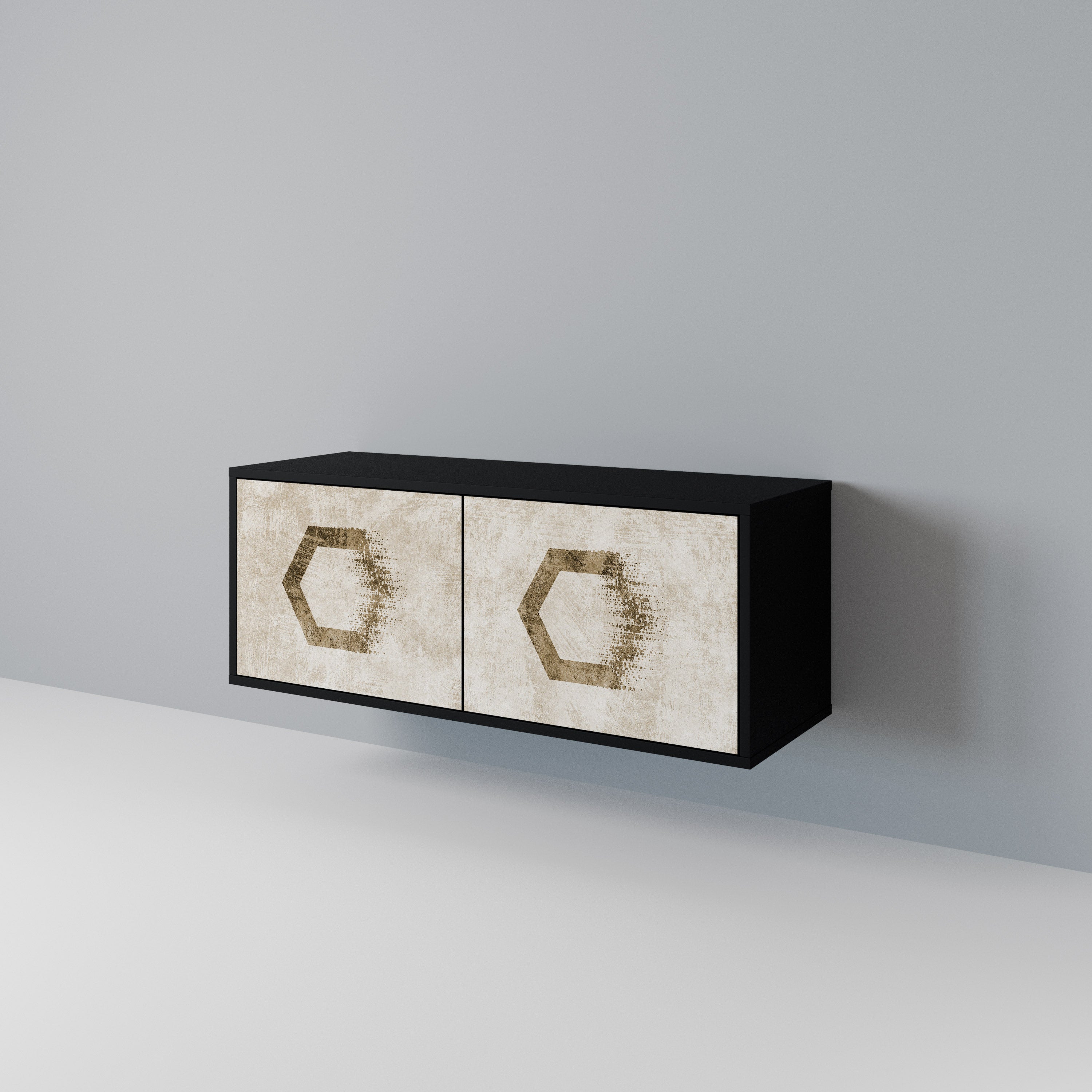 HEXAGONAL SHAPES Kompaktowa szafka RTV 2-drzwiowa