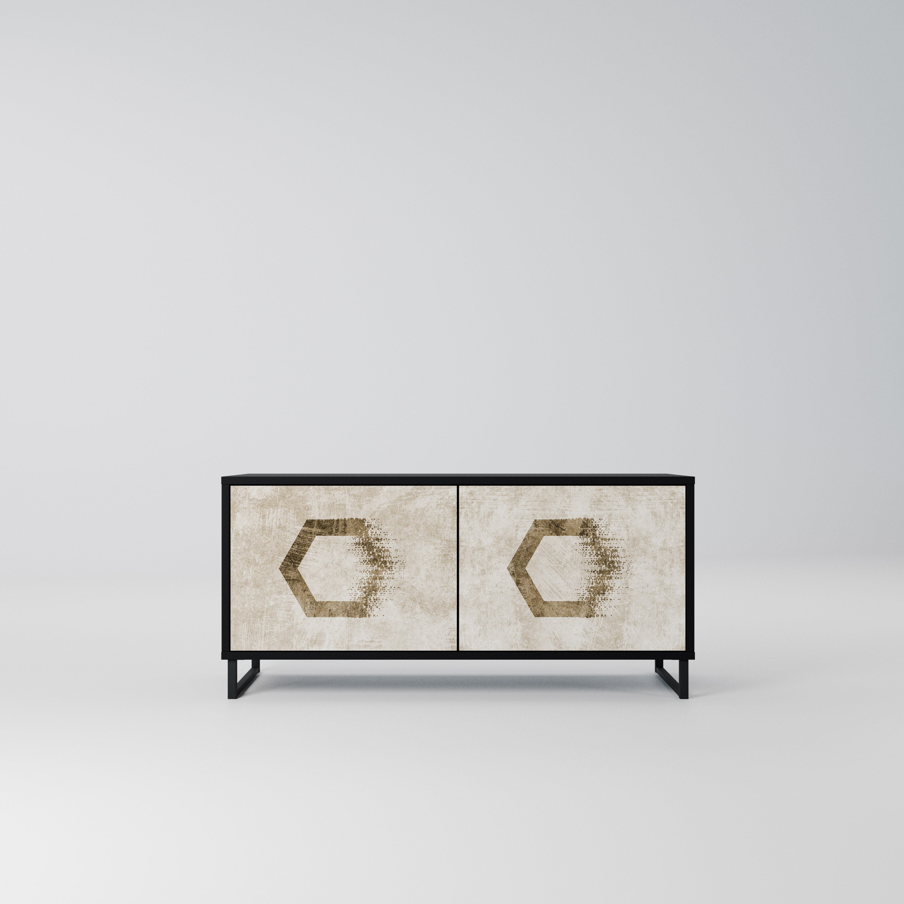 HEXAGONAL SHAPES Kompaktowa szafka RTV 2-drzwiowa