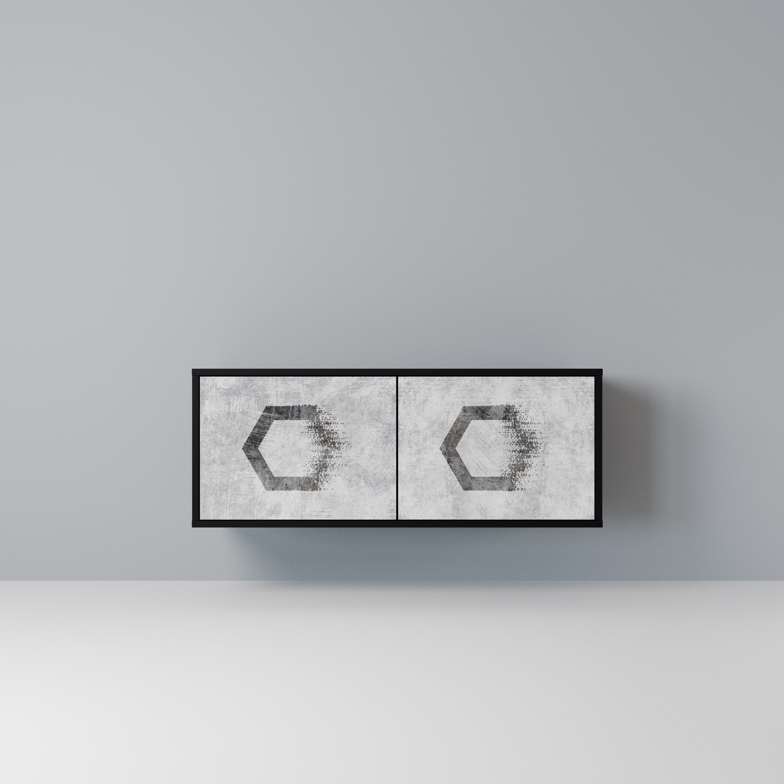 HEXAGONAL FIGURES Kompaktowa szafka RTV 2-drzwiowa