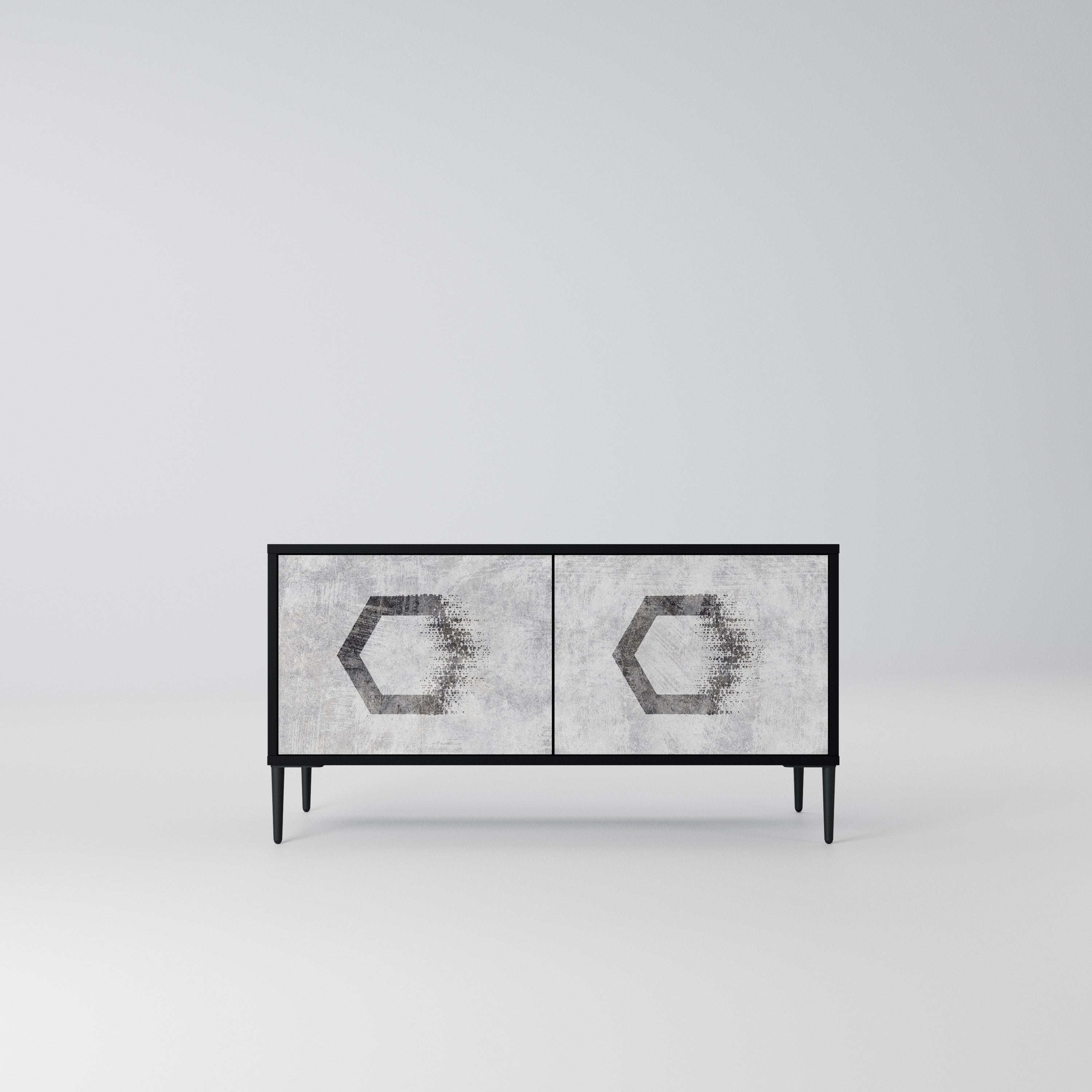 HEXAGONAL FIGURES Kompaktowa szafka RTV 2-drzwiowa