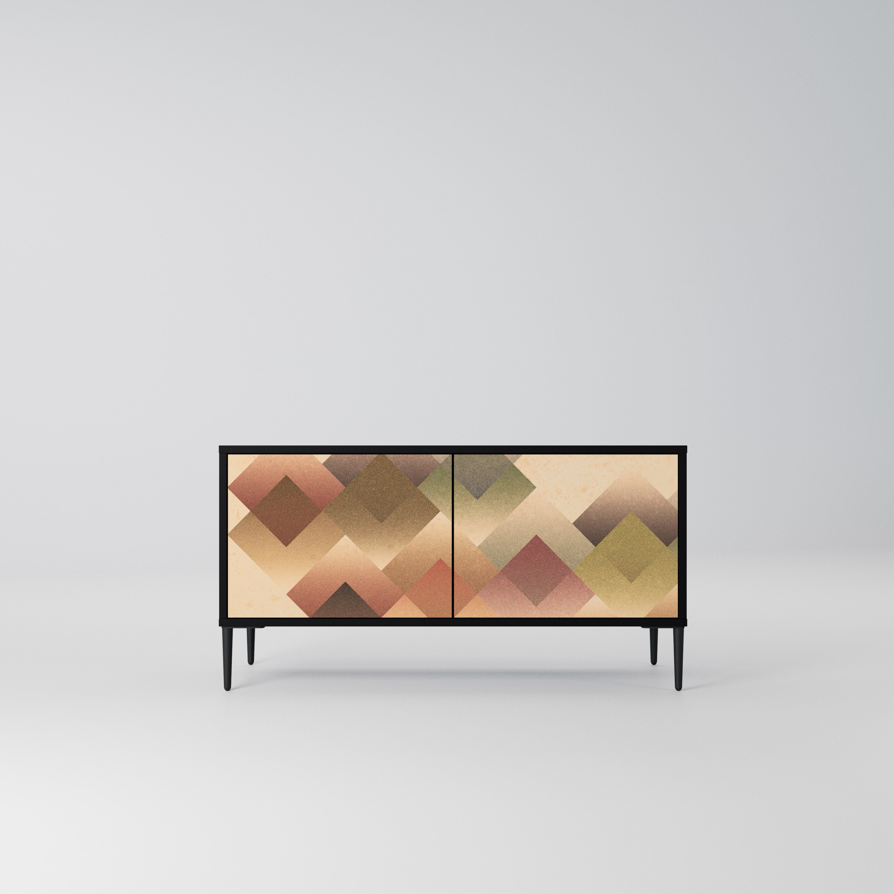 GEOMETRIC FUSION Kompaktowa szafka RTV 2-drzwiowa
