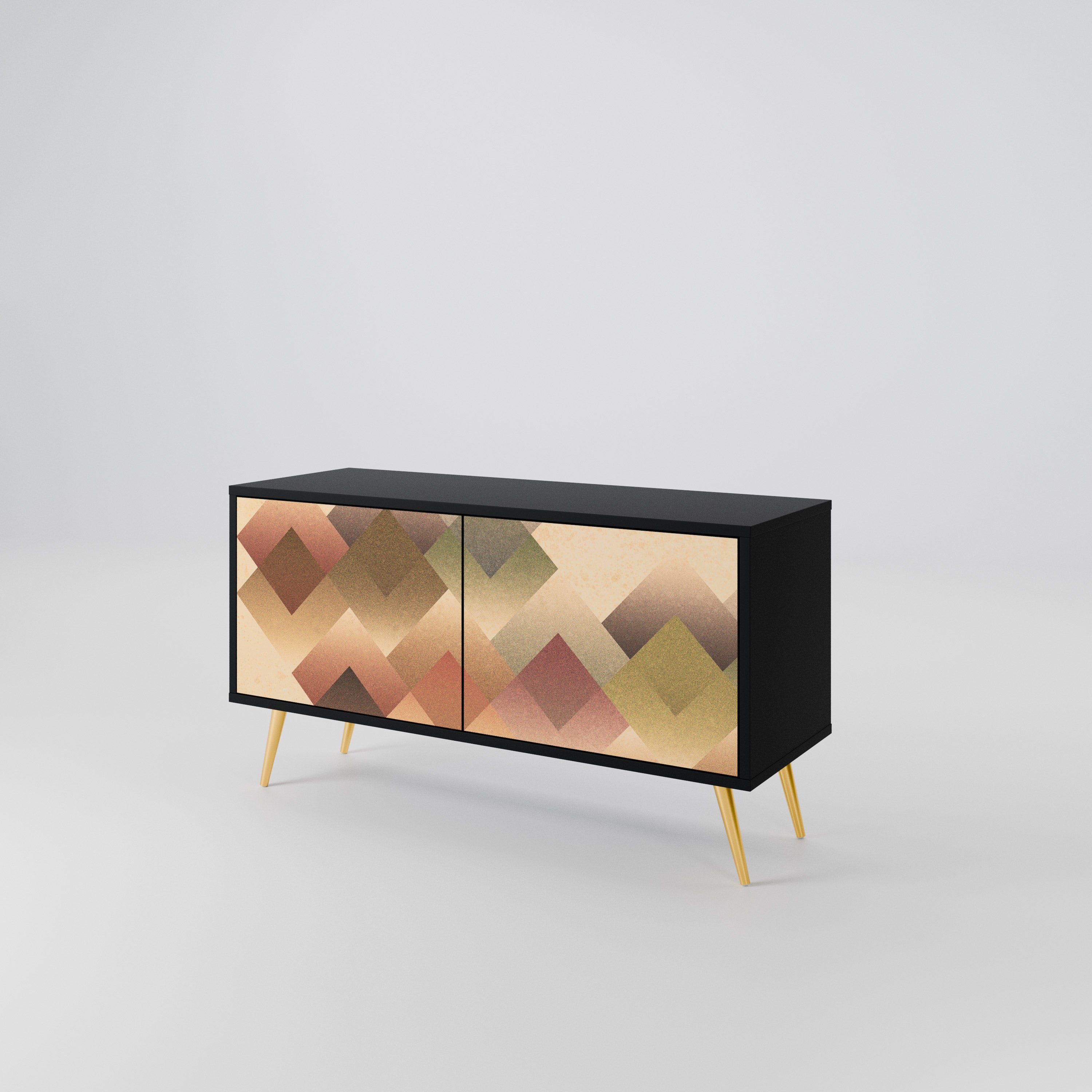 GEOMETRIC FUSION Kompaktowa szafka RTV 2-drzwiowa