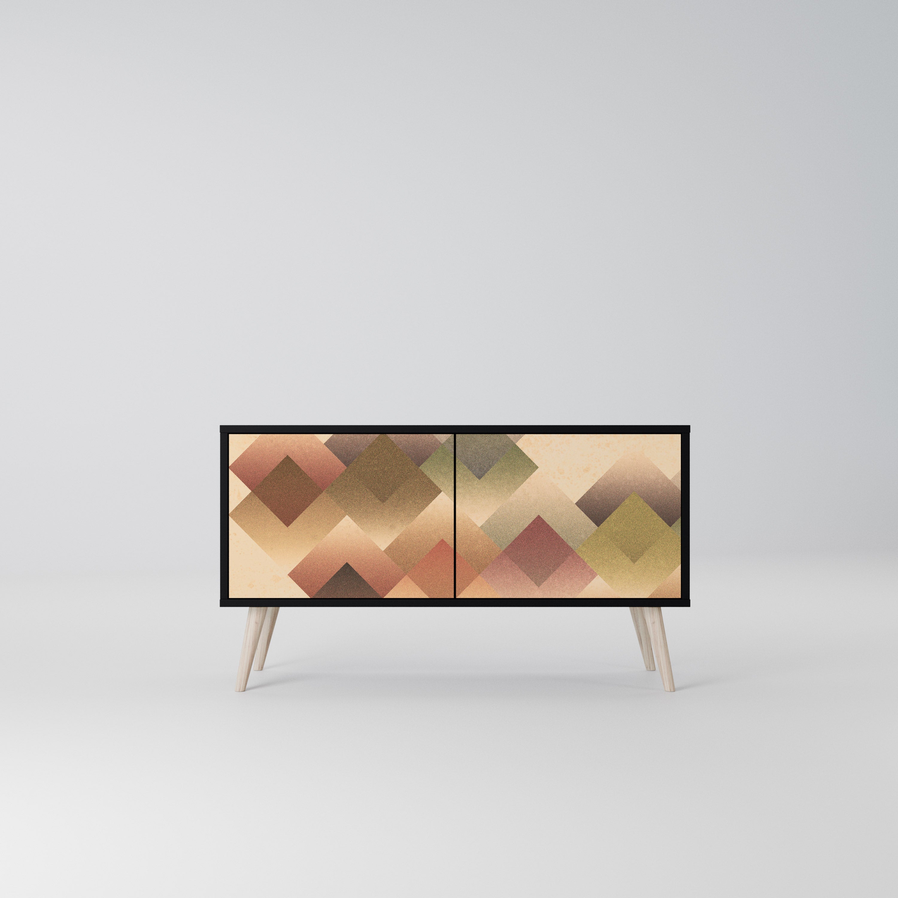 GEOMETRIC FUSION Kompaktowa szafka RTV 2-drzwiowa