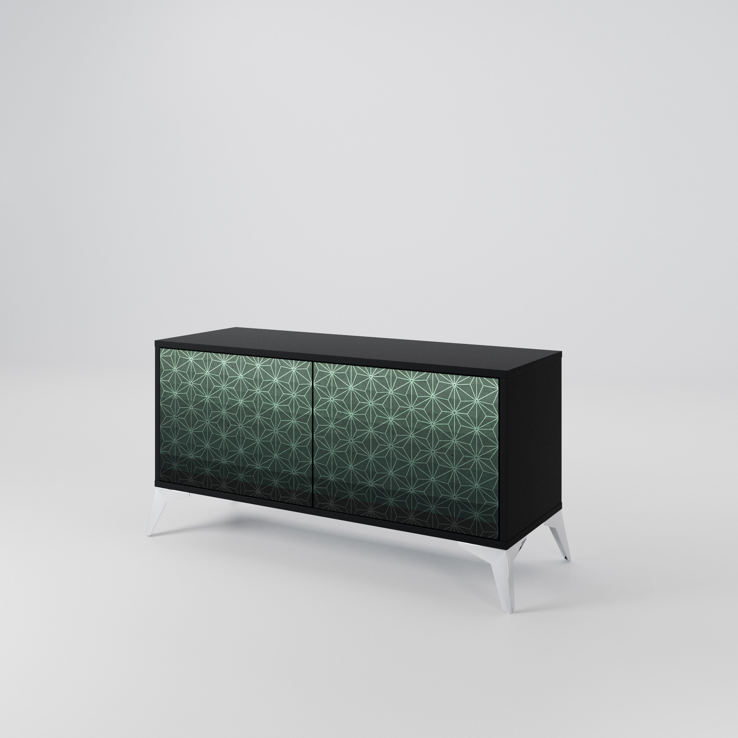 ORNAMENTAL GLIMMER Kompaktowa szafka RTV 2-drzwiowa