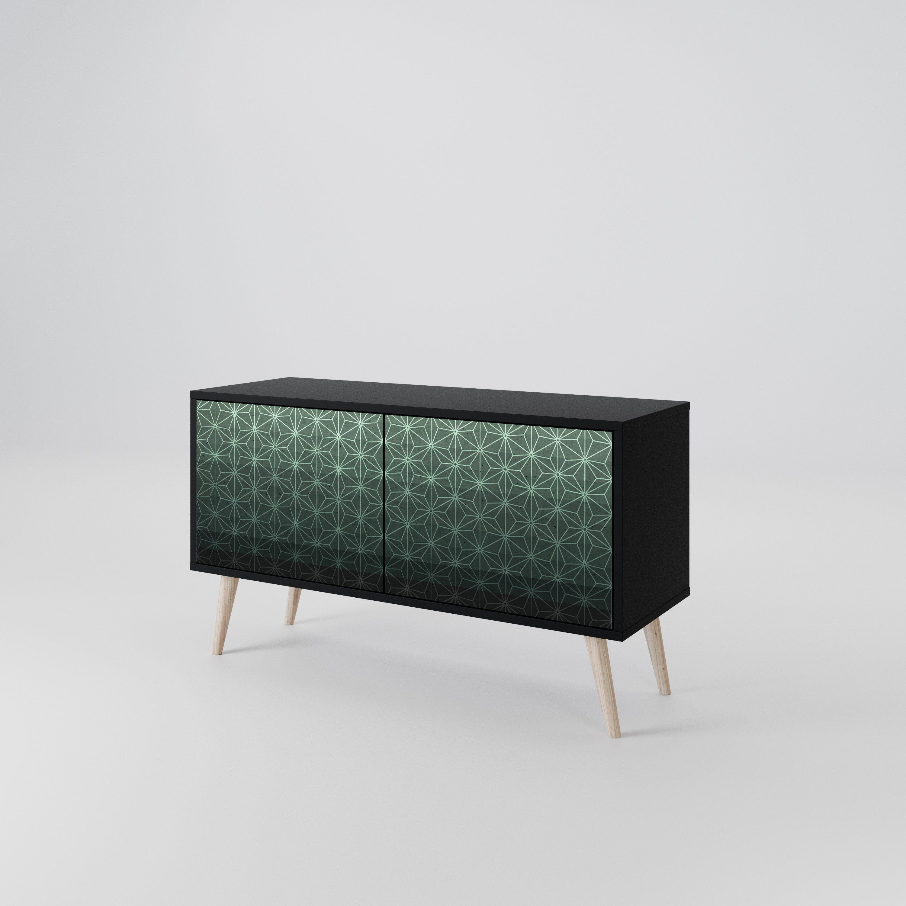 ORNAMENTAL GLIMMER Kompaktowa szafka RTV 2-drzwiowa
