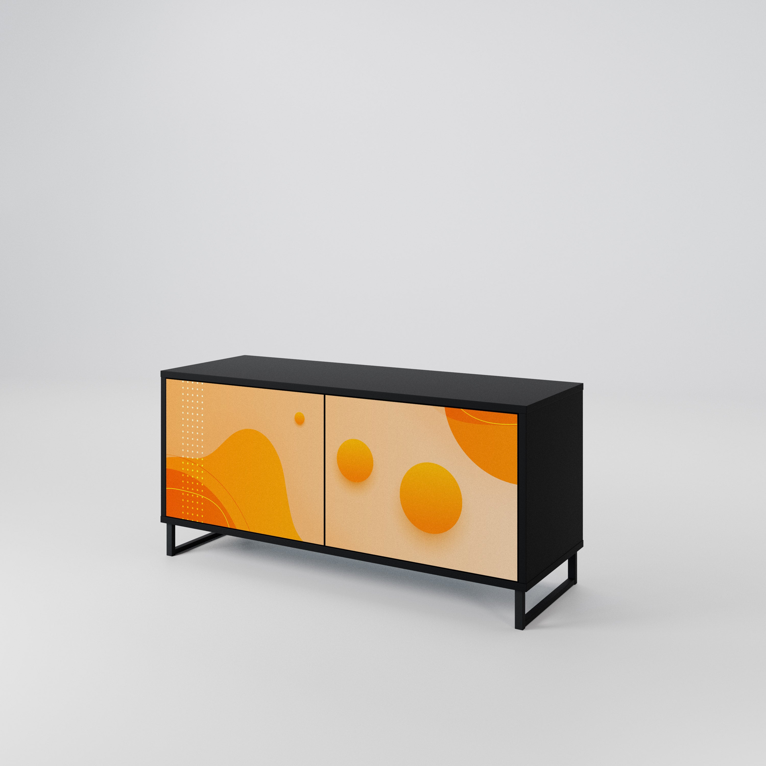 ORANGE ARRANGEMENT Kompaktowa szafka RTV 2-drzwiowa