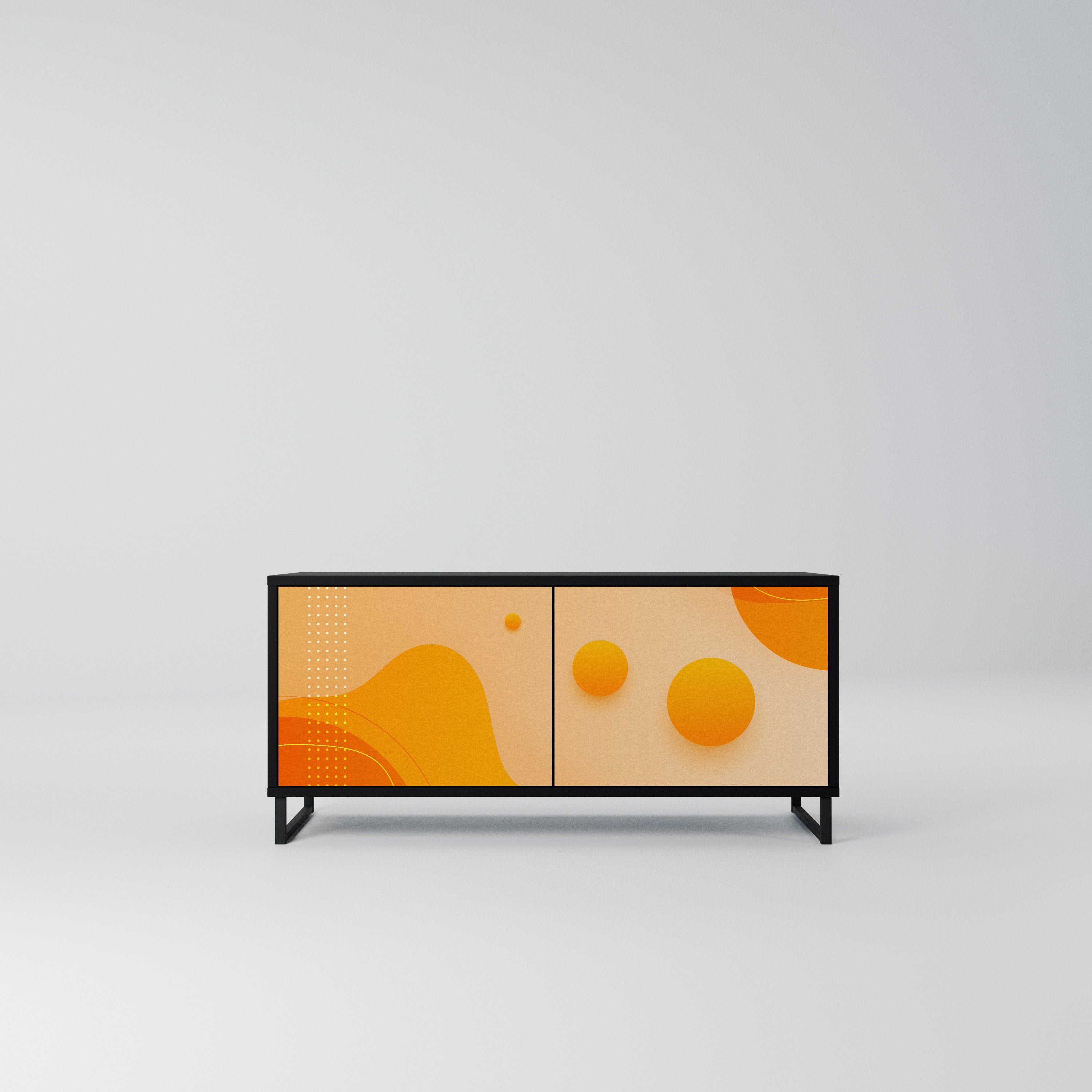 ORANGE ARRANGEMENT Kompaktowa szafka RTV 2-drzwiowa