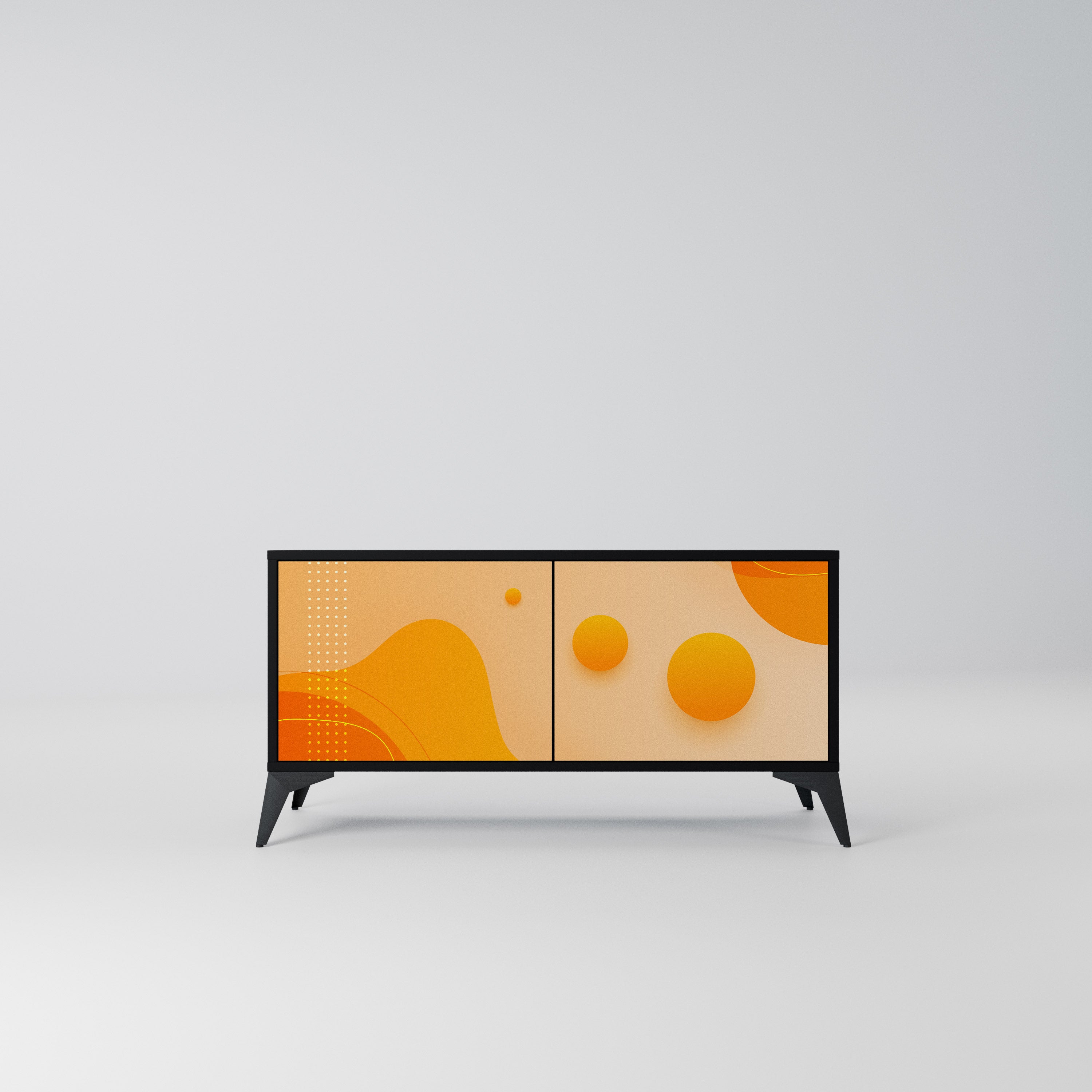 ORANGE ARRANGEMENT Kompaktowa szafka RTV 2-drzwiowa