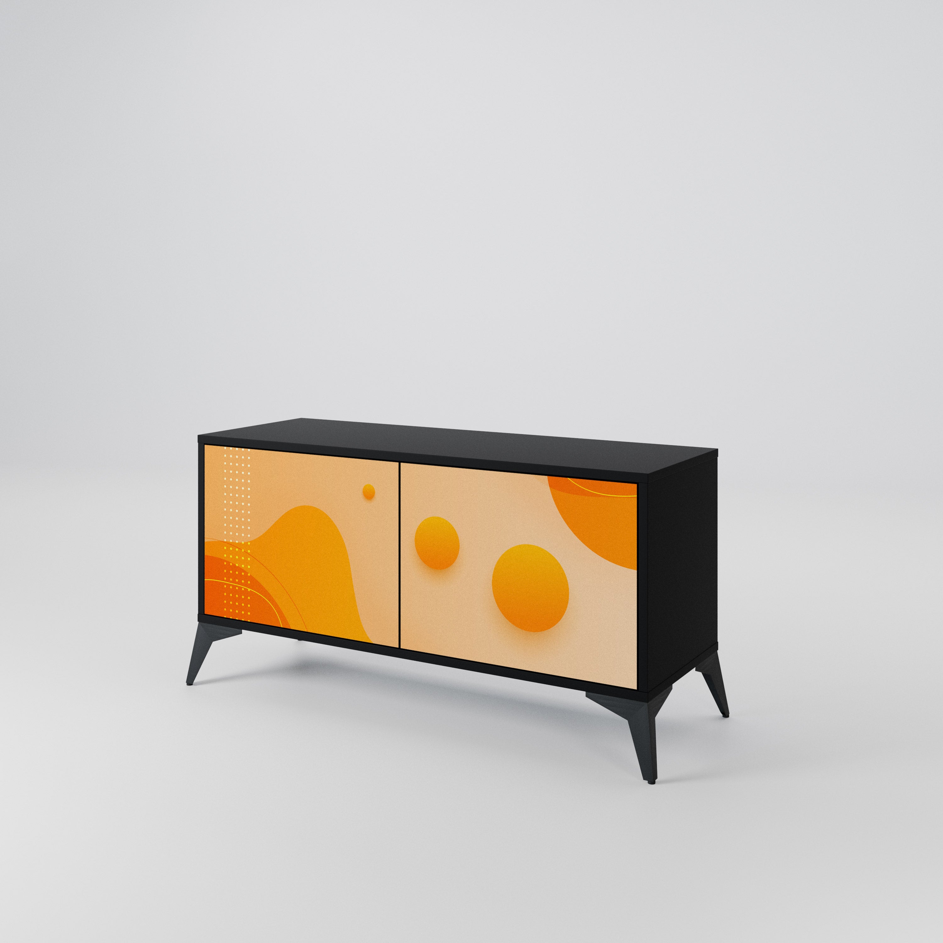 ORANGE ARRANGEMENT Kompaktowa szafka RTV 2-drzwiowa