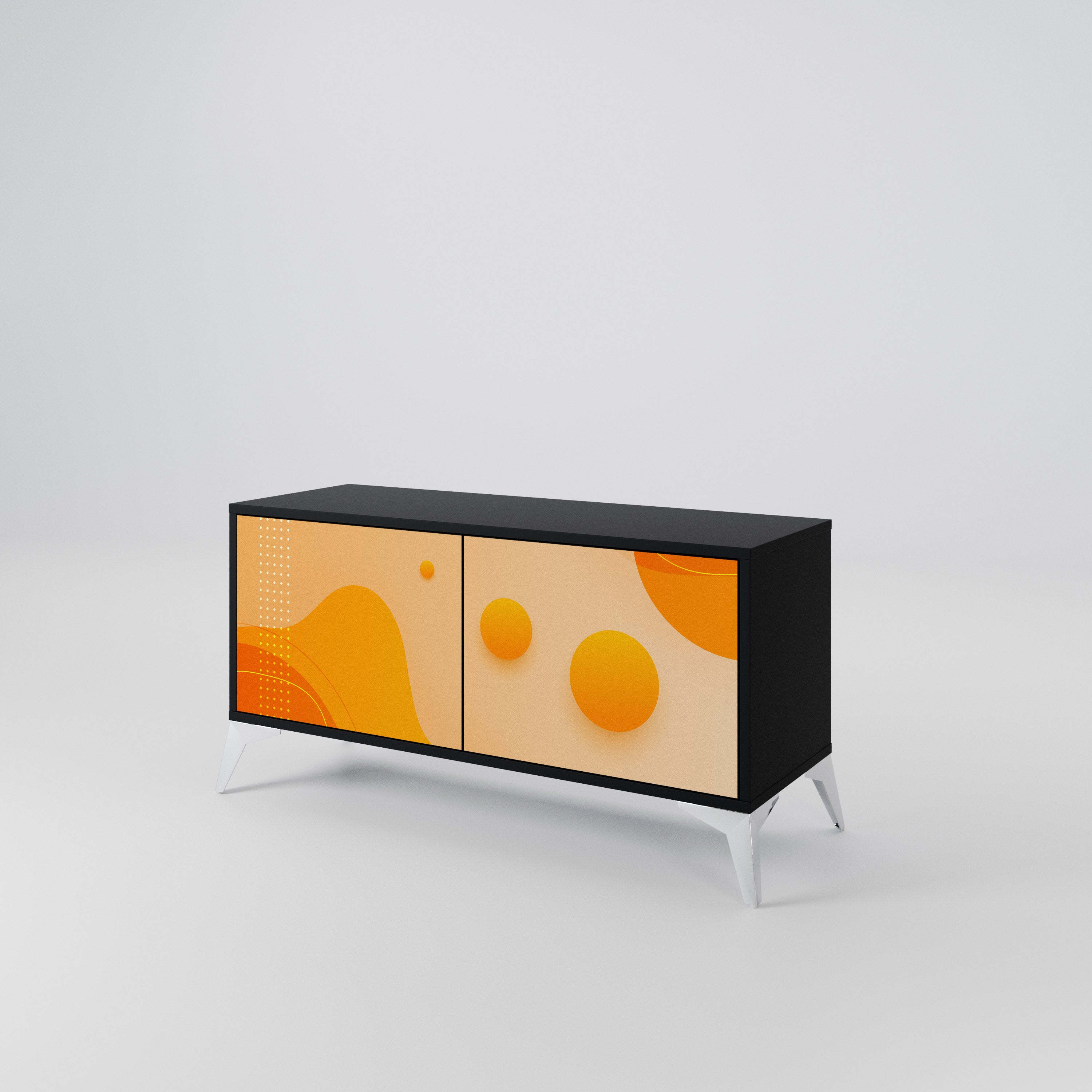 ORANGE ARRANGEMENT Kompaktowa szafka RTV 2-drzwiowa