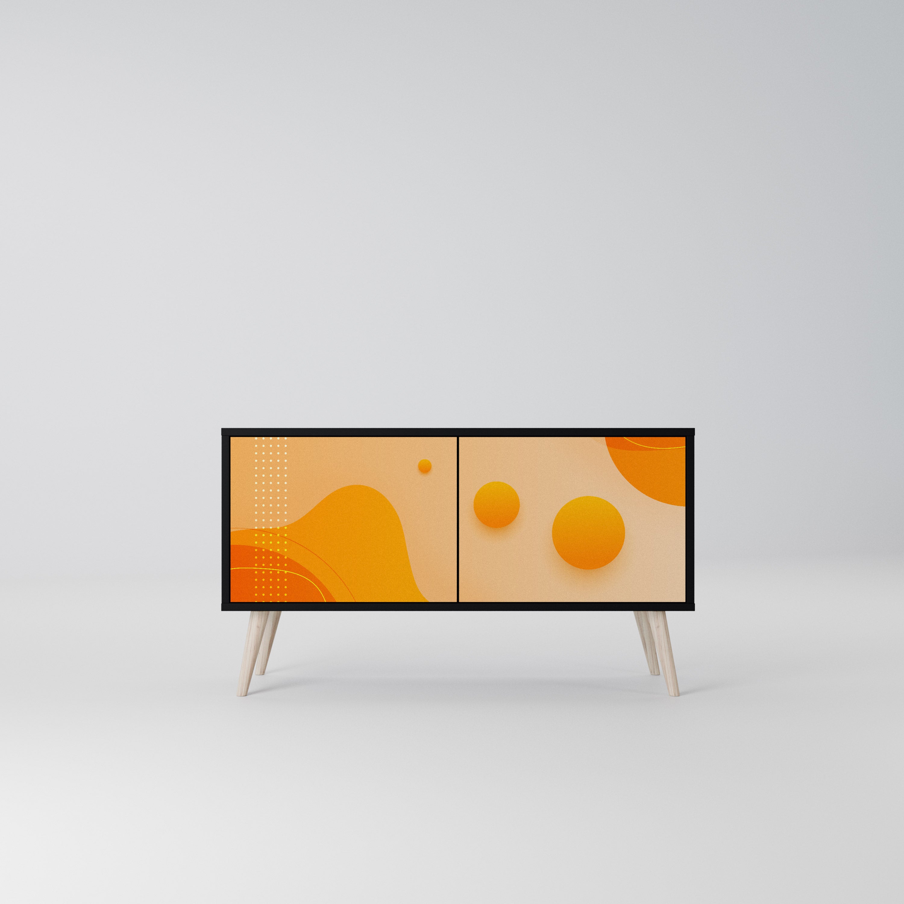 ORANGE ARRANGEMENT Kompaktowa szafka RTV 2-drzwiowa