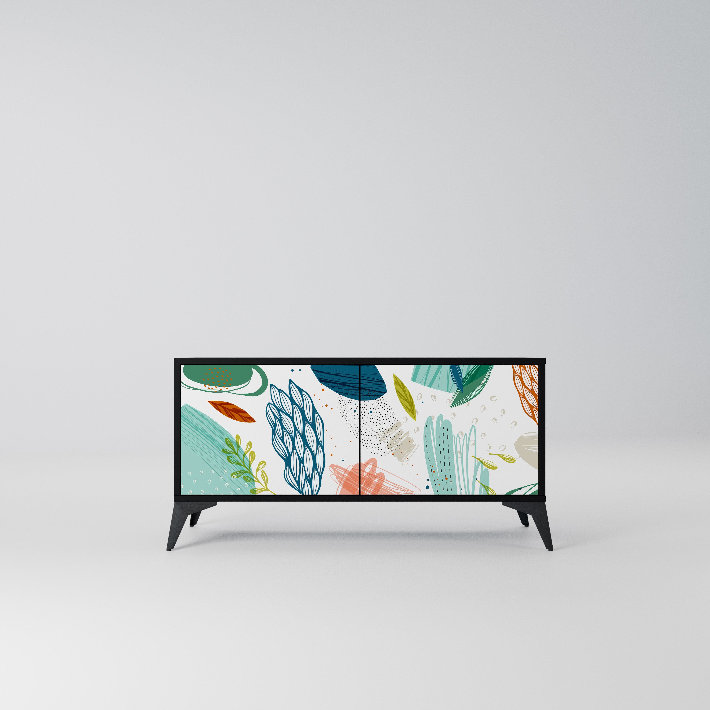 BOTANICAL HURRICANE Kompaktowa szafka RTV 2-drzwiowa