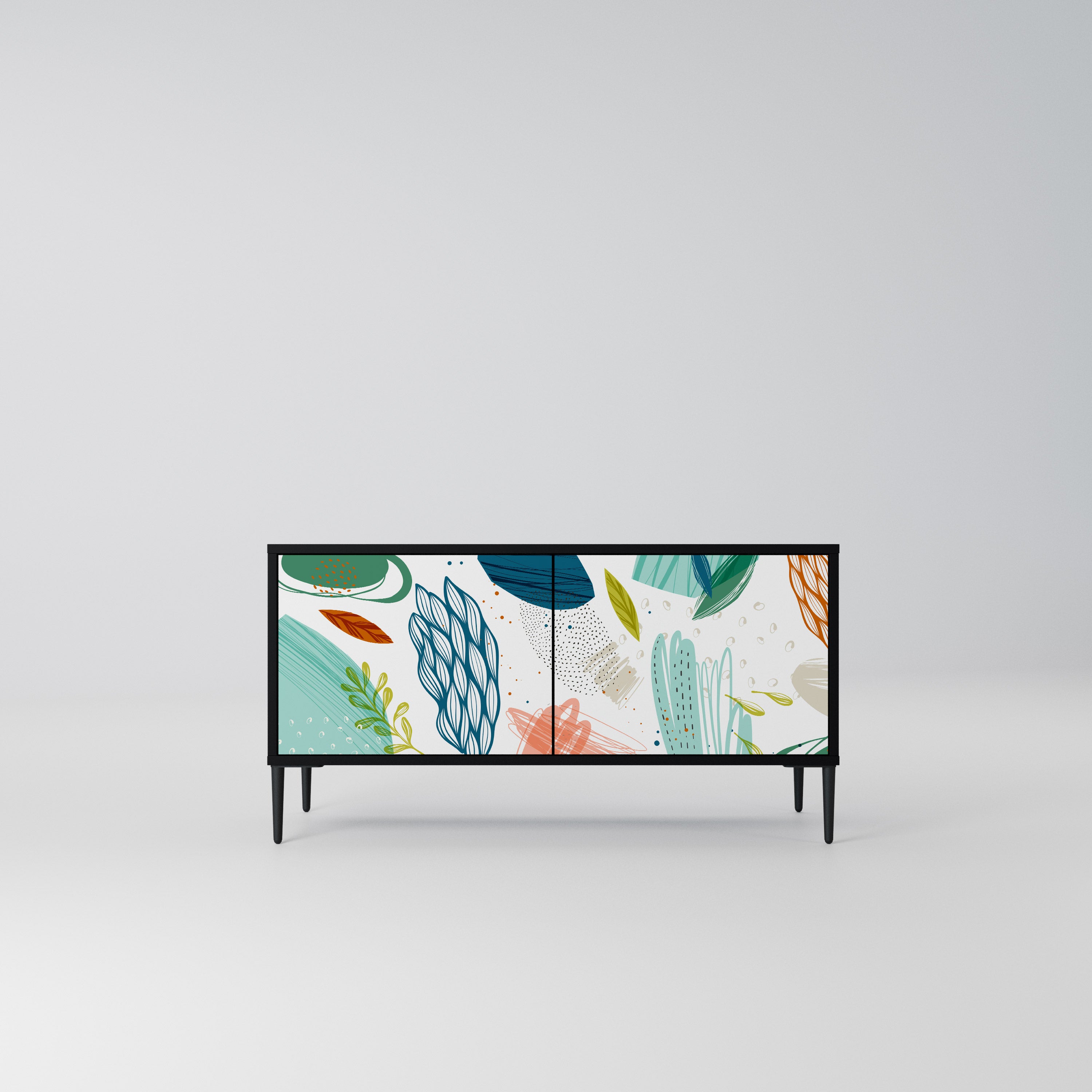 BOTANICAL HURRICANE Kompaktowa szafka RTV 2-drzwiowa