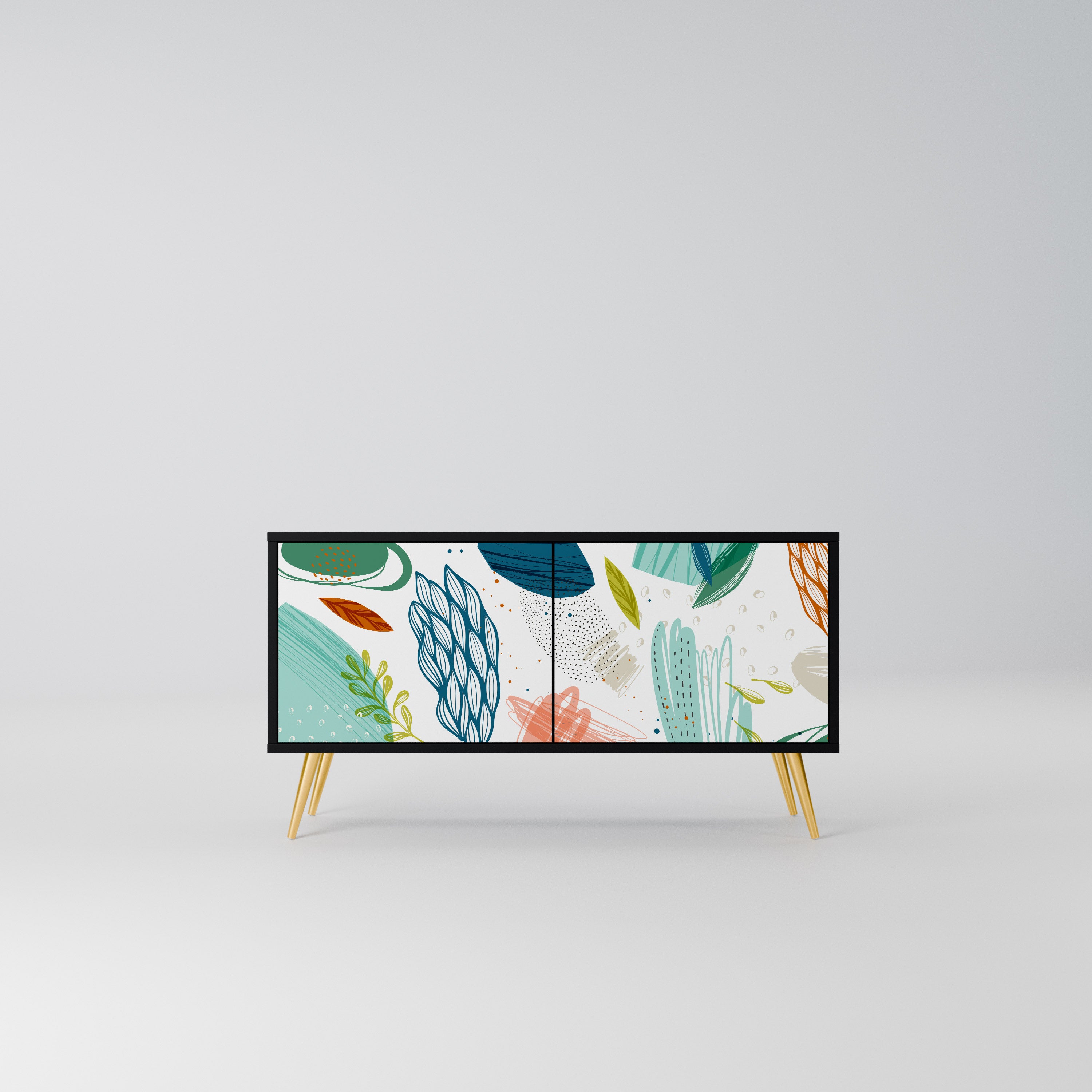 BOTANICAL HURRICANE Kompaktowa szafka RTV 2-drzwiowa