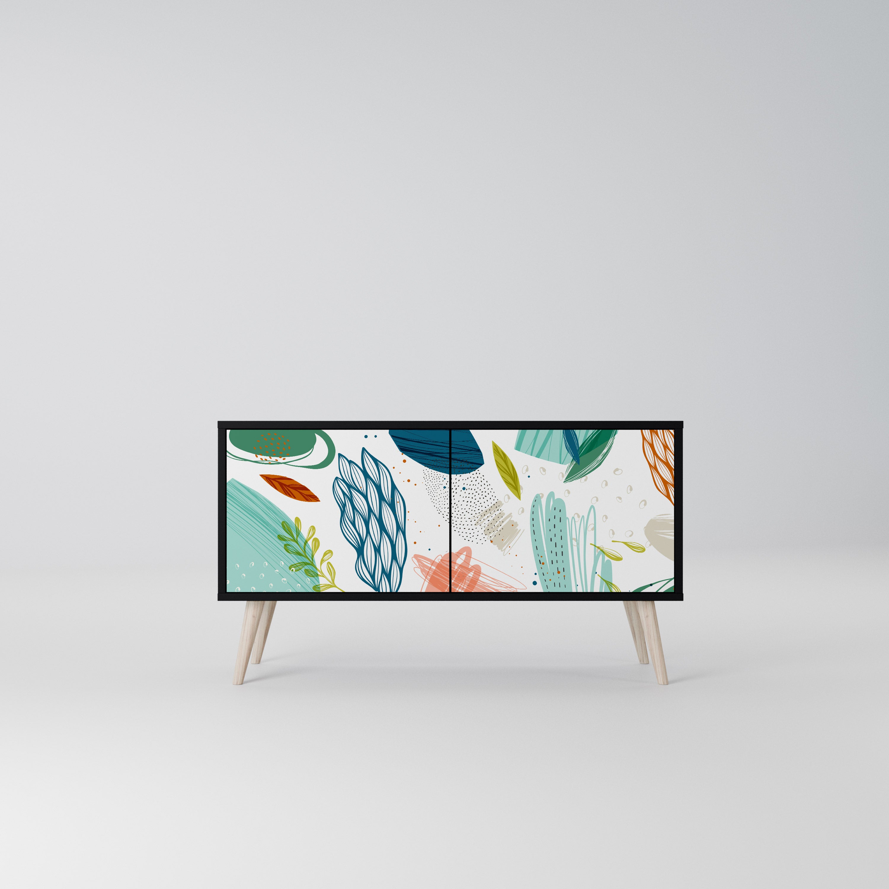 BOTANICAL HURRICANE Kompaktowa szafka RTV 2-drzwiowa