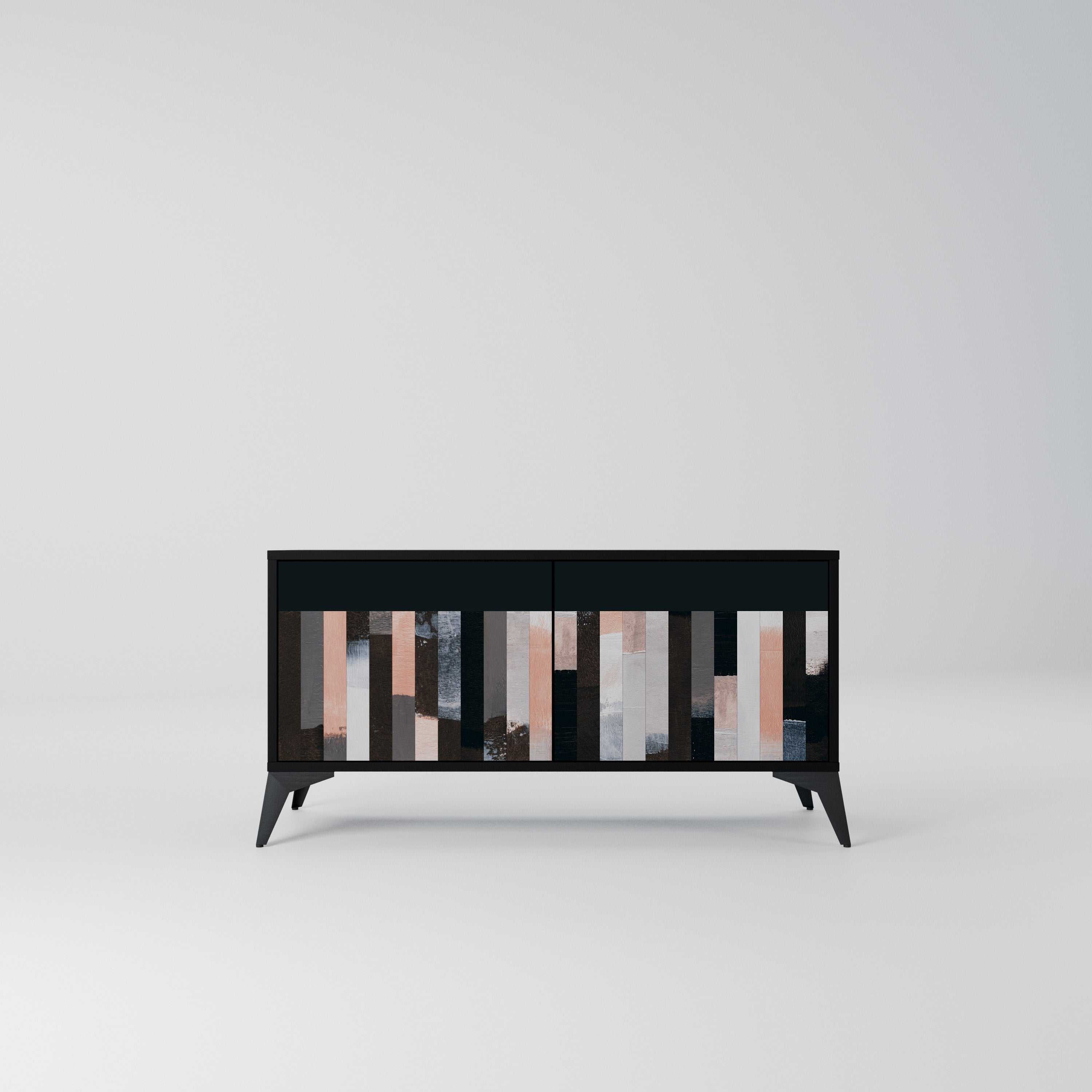 COLLAGE OF RECTANGLES Kompaktowa szafka RTV 2-drzwiowa