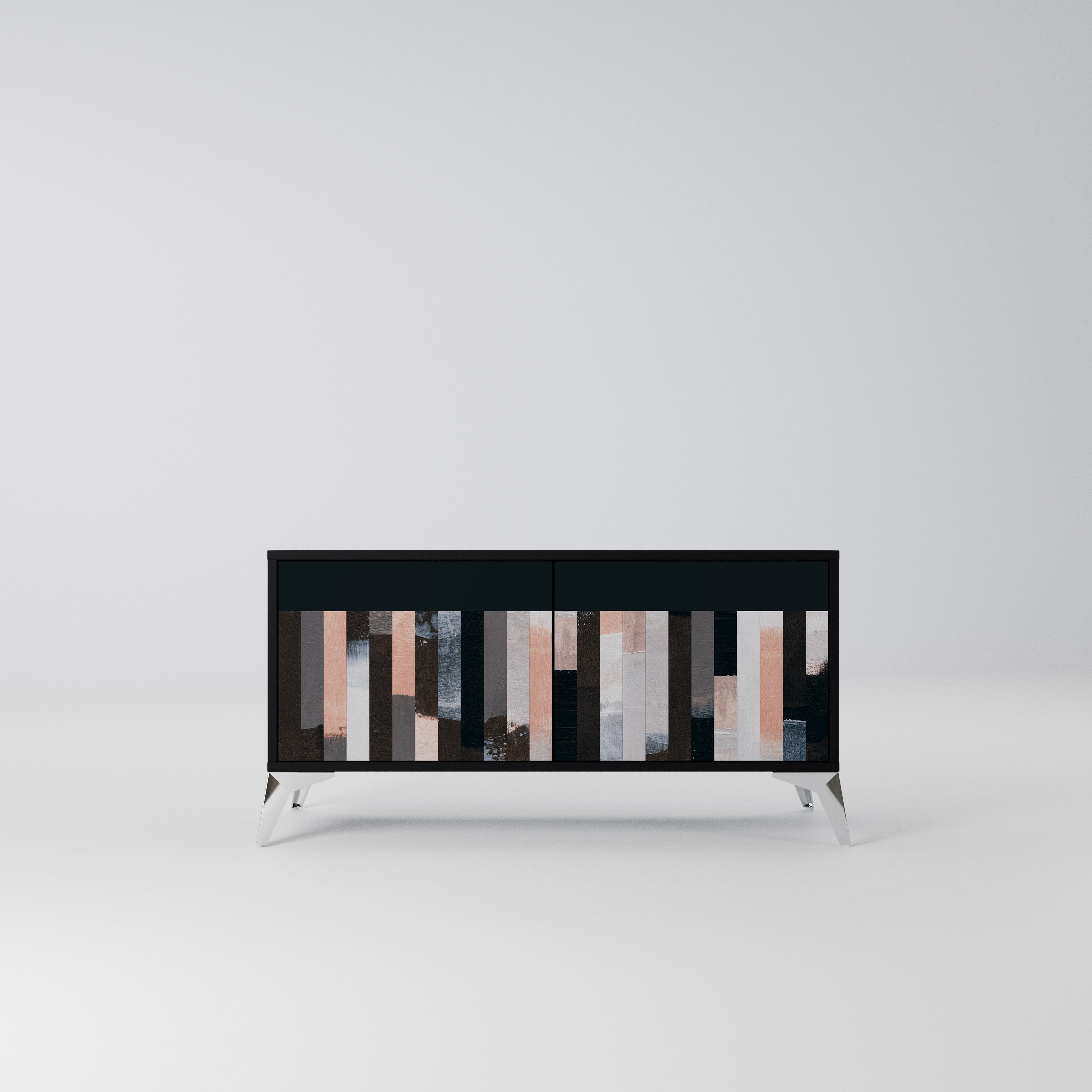 COLLAGE OF RECTANGLES Kompaktowa szafka RTV 2-drzwiowa